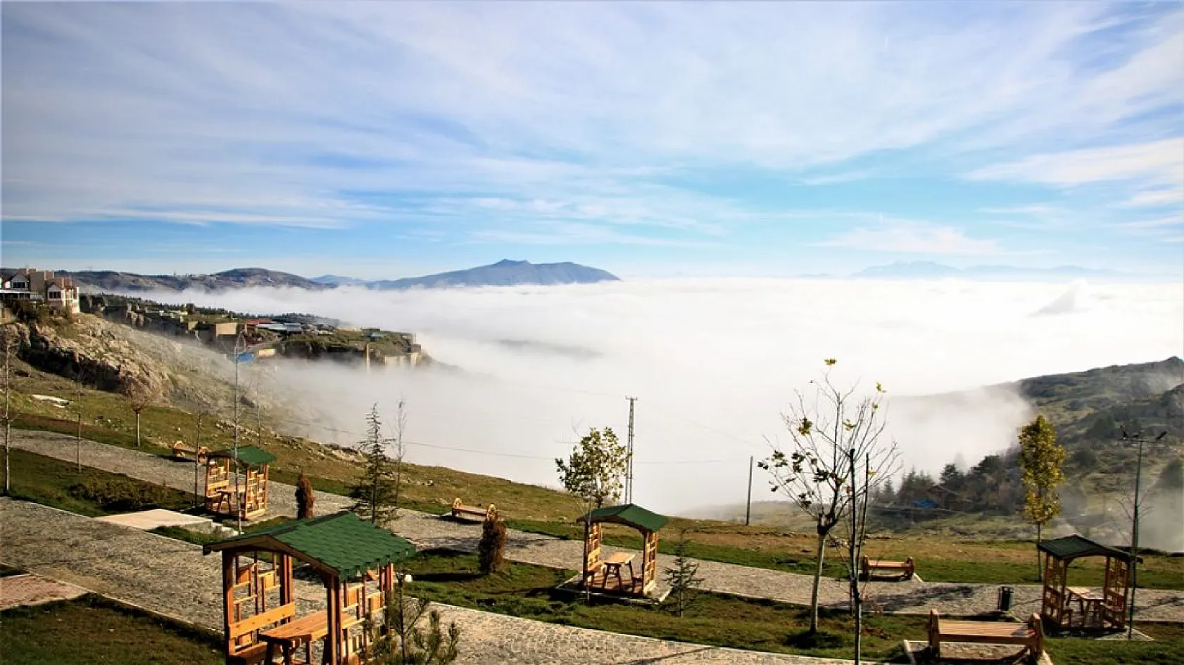Elazığ sis denizinde kayboldu, eşsiz görüntüler oluştu