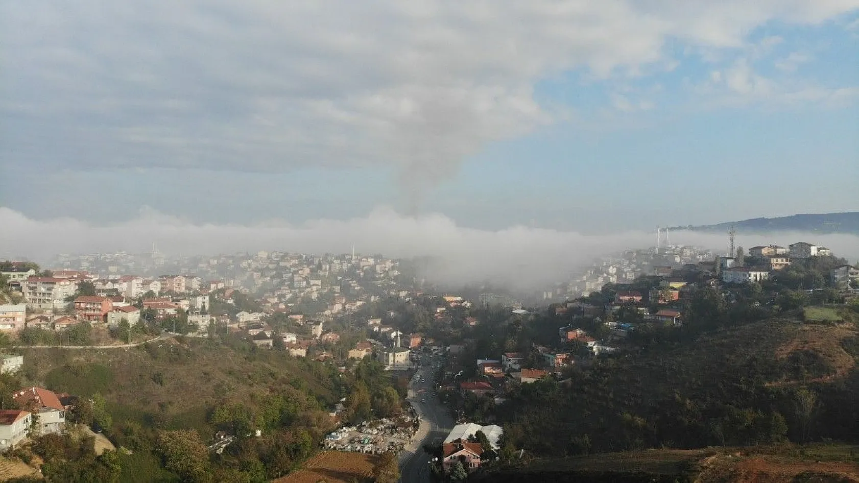 Sisler altında kalan İstanbul havadan görüntülendi
