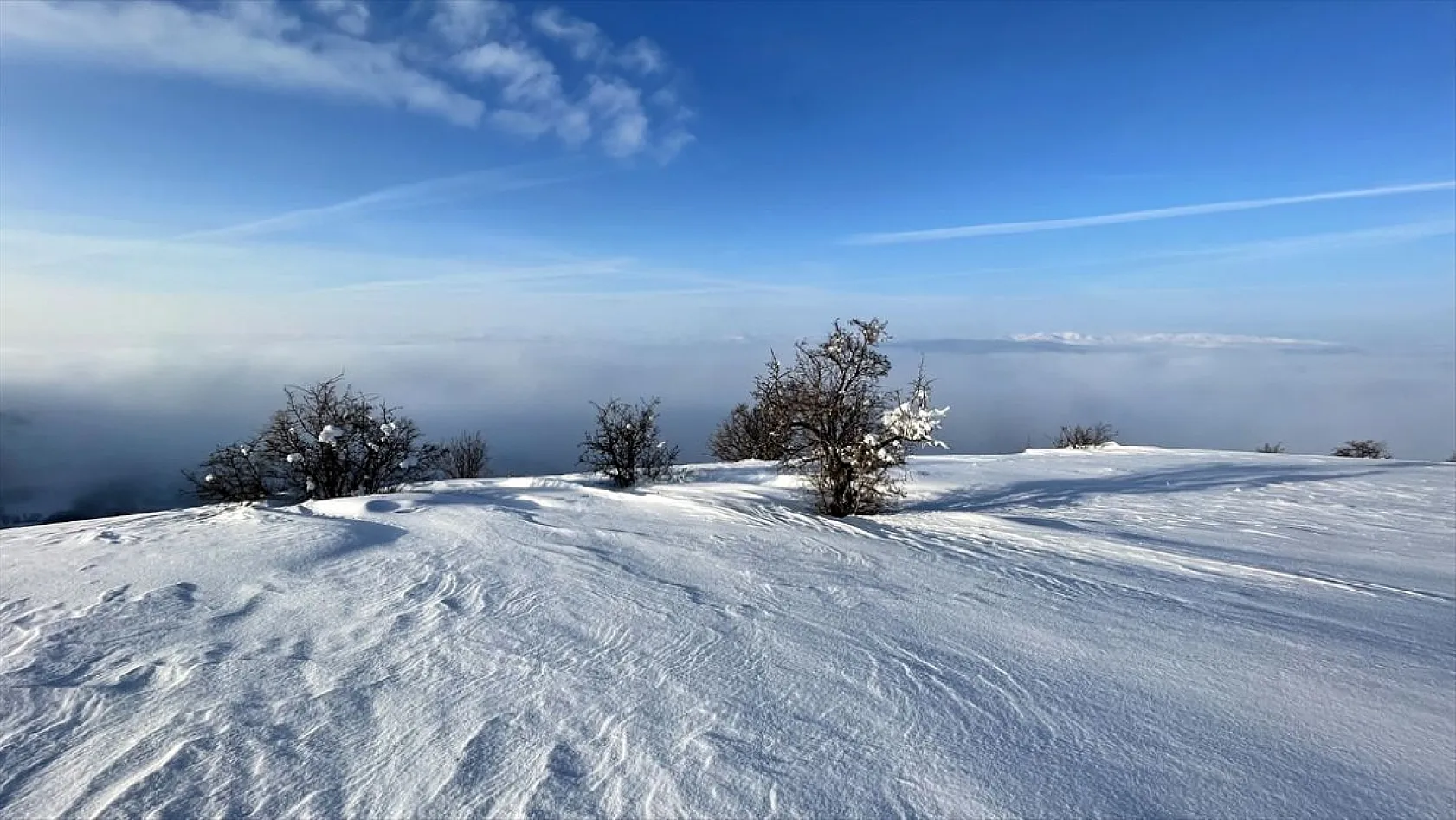 Harput, kar yağışıyla birlikte göz kamaştırdı