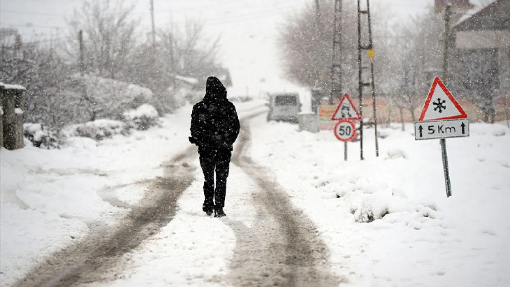 Yolçatı köyünden kar manzaraları