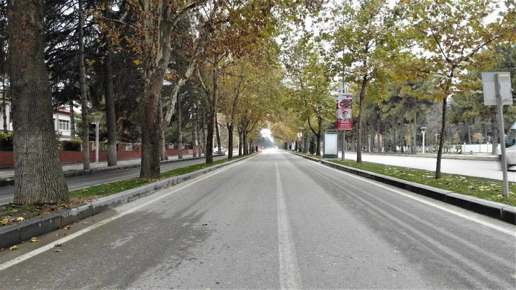 Elazığ'da kısıtlama havadan görüntülendi