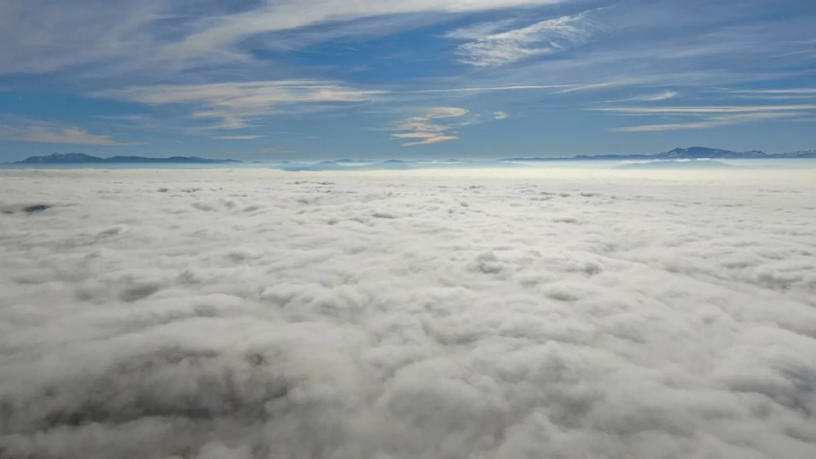 Elazığ sis denizinde kayboldu, eşsiz görüntüler oluştu