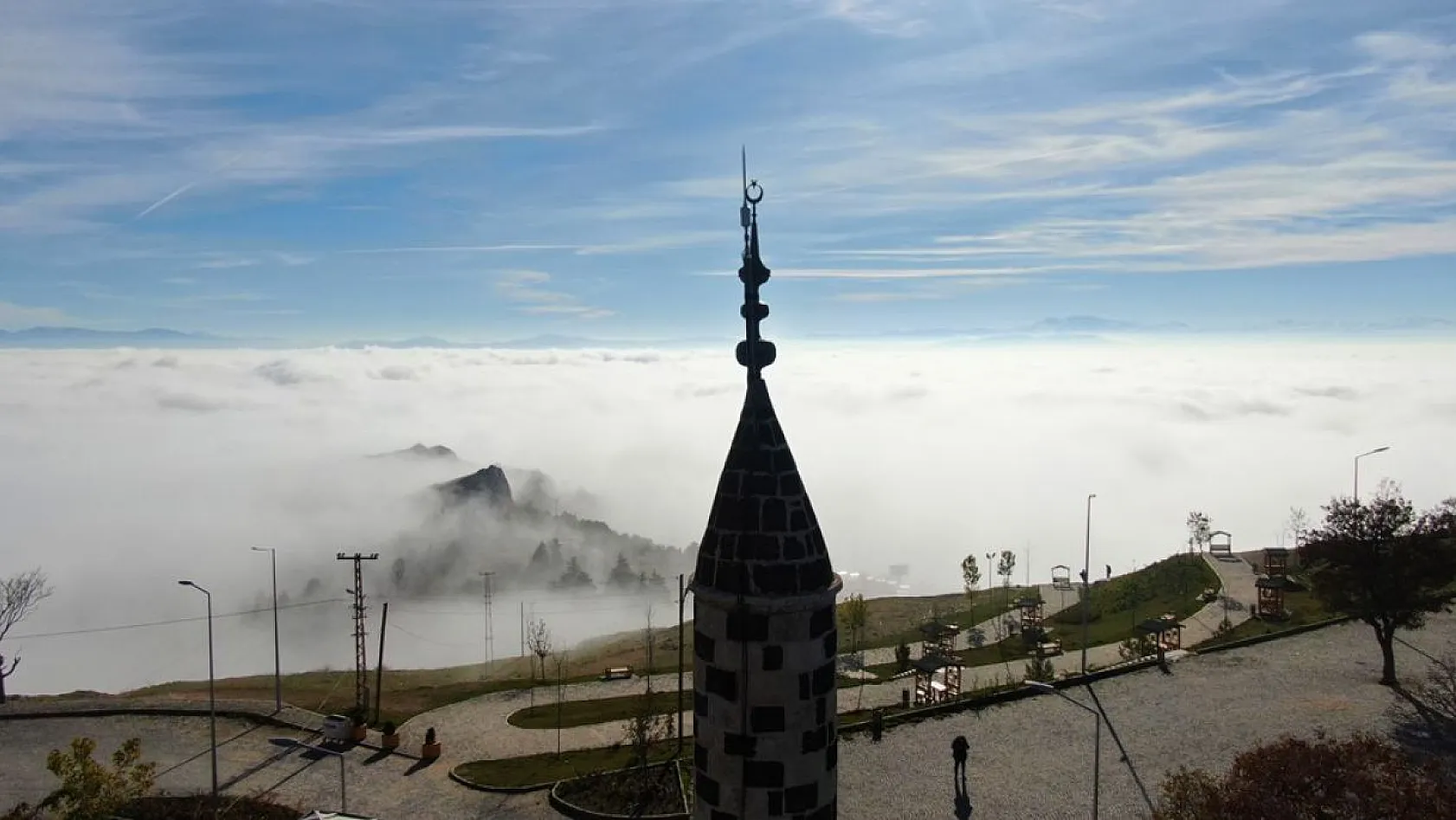 Elazığ sis denizinde kayboldu, eşsiz görüntüler oluştu