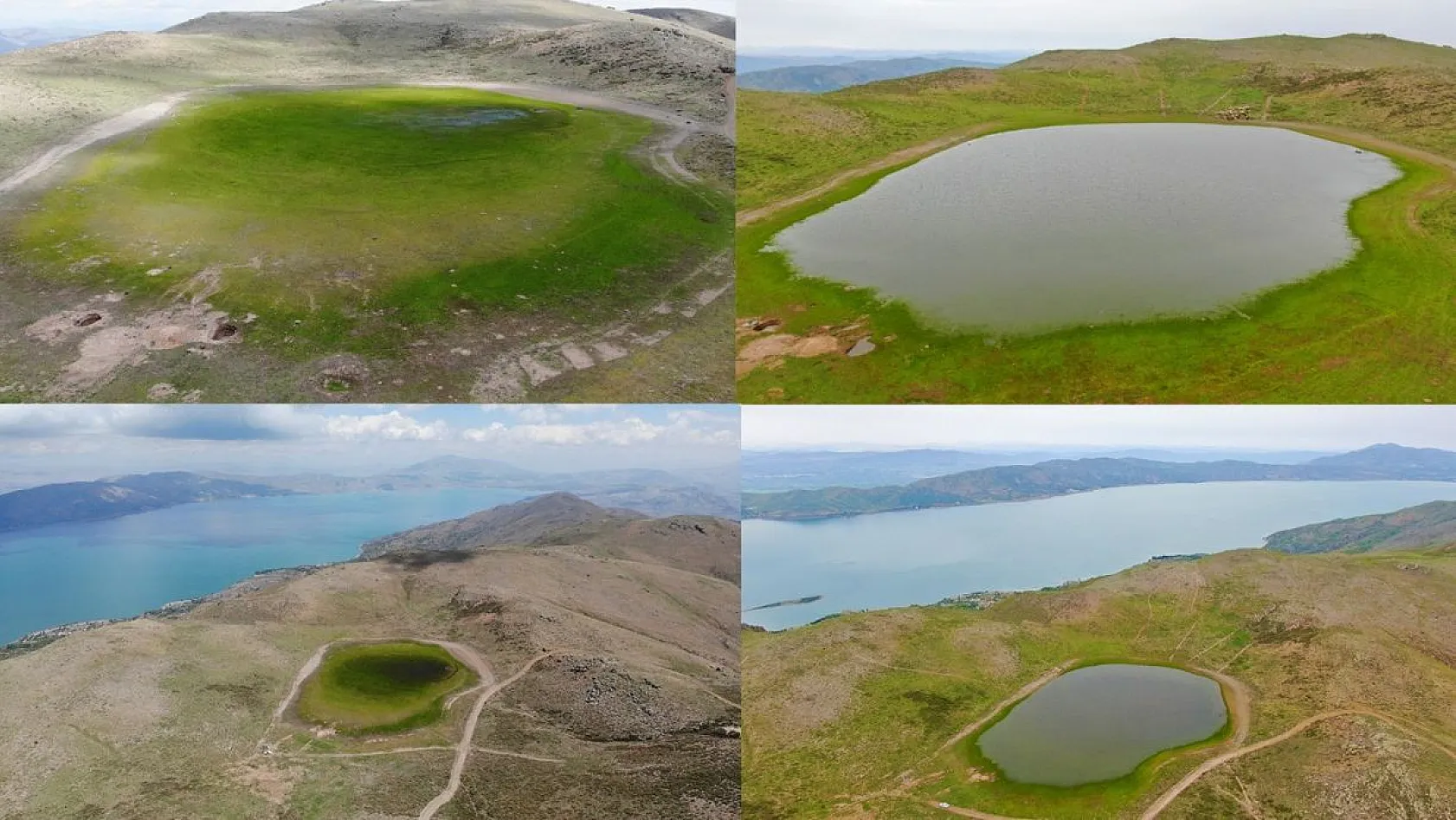 Kuruyan Bervi Gölü yağışlarla yeniden canlandı