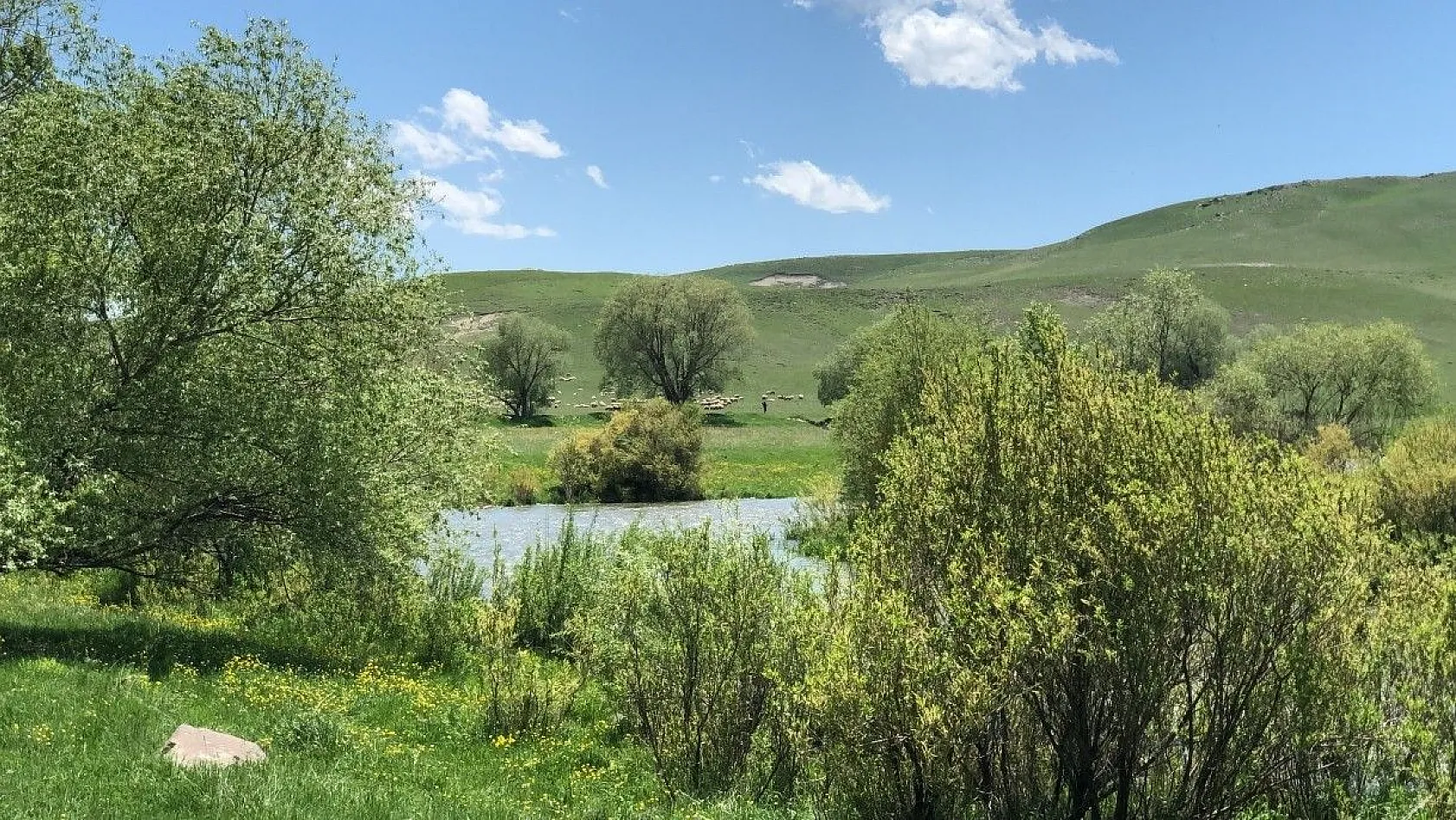 Kars'ta kartpostalık bahar görüntüleri