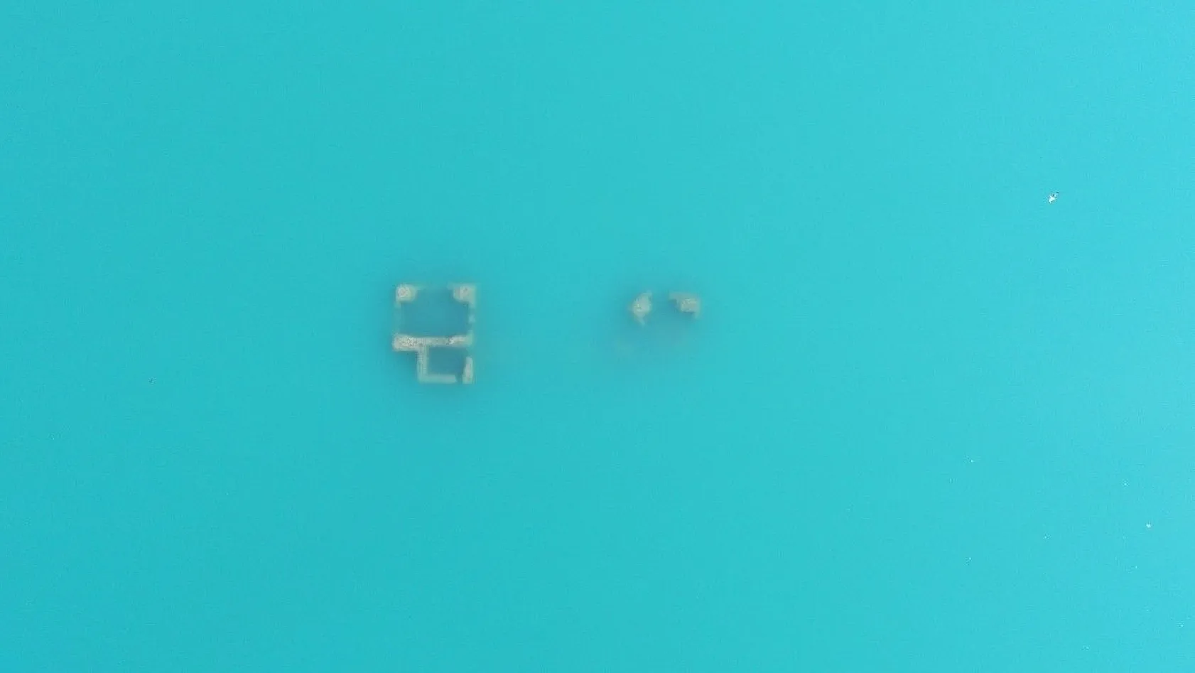 Hazar Gölü ve batık şehrin muhteşem güzelliği havadan görüntülendi