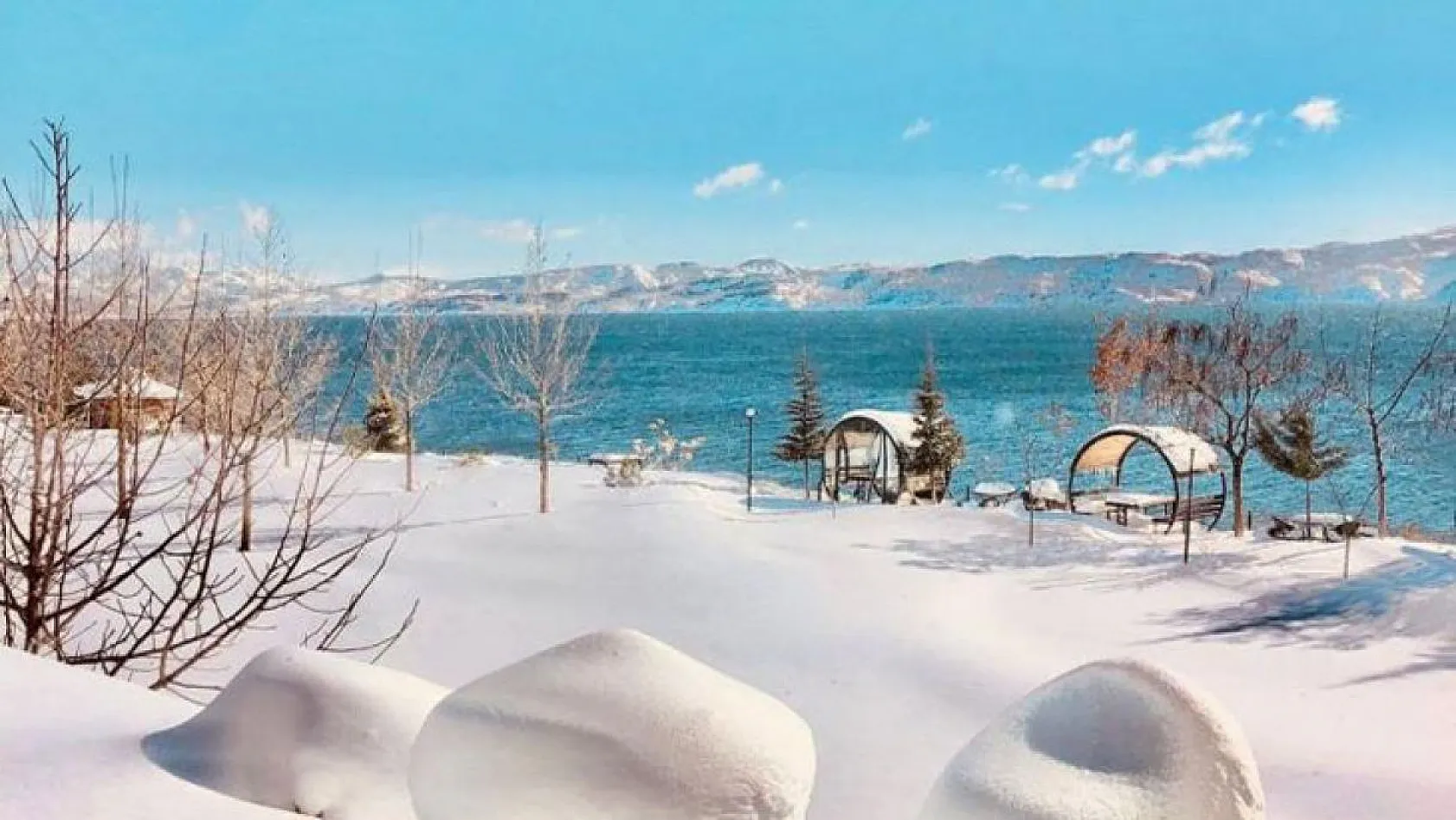 Doğunun gizli denizi Hazar Gölü'nde kış güzelliği