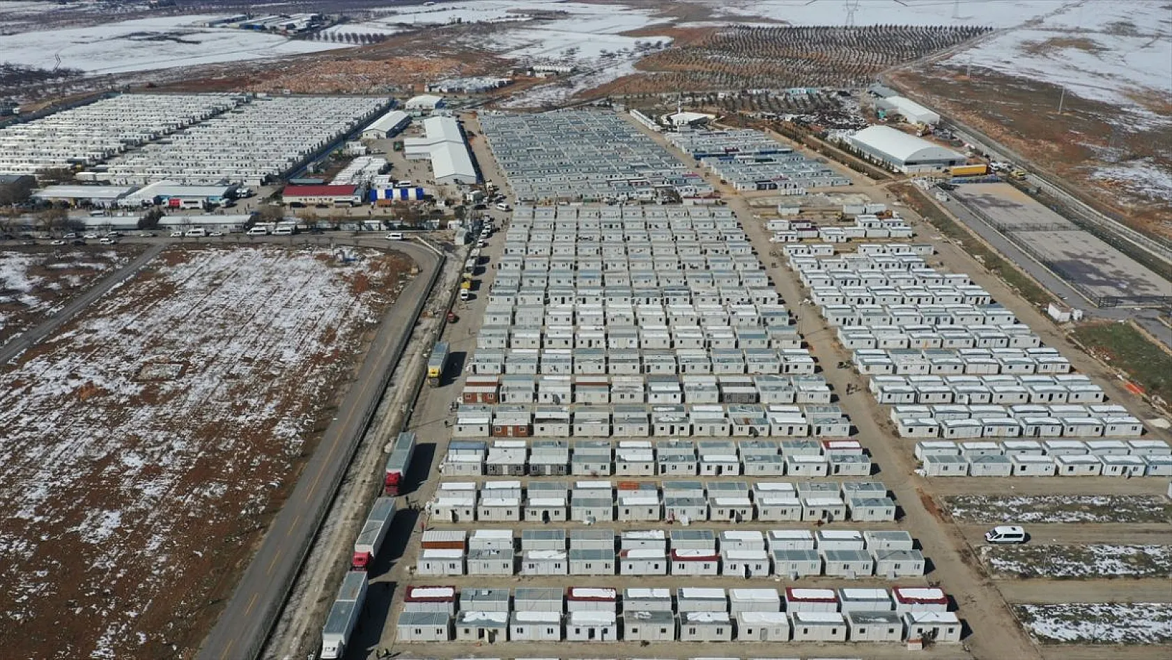 Malatya'daki dev konteyner kent havadan görüntülendi