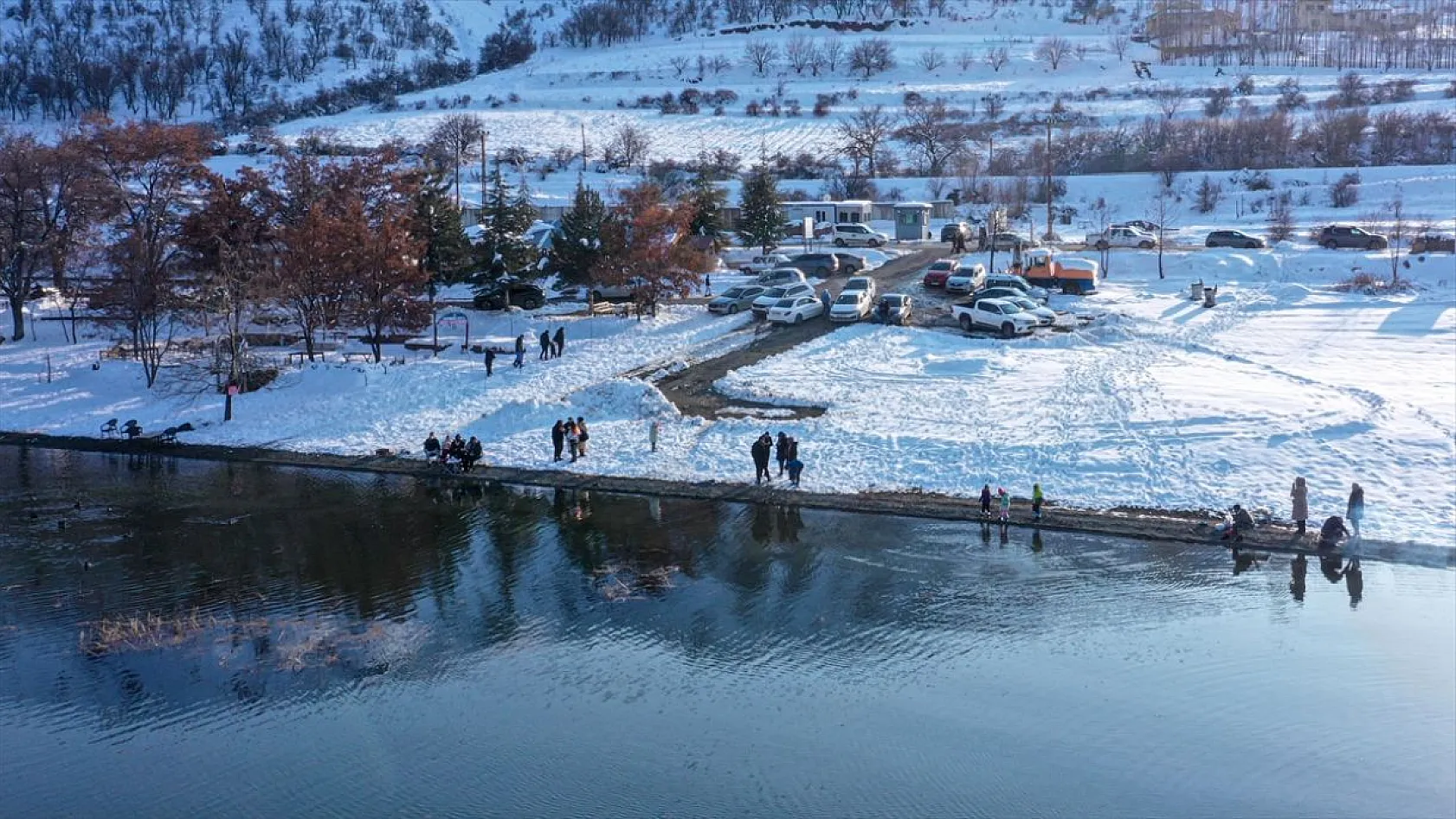 Hazar Gölü havadan görüntülendi