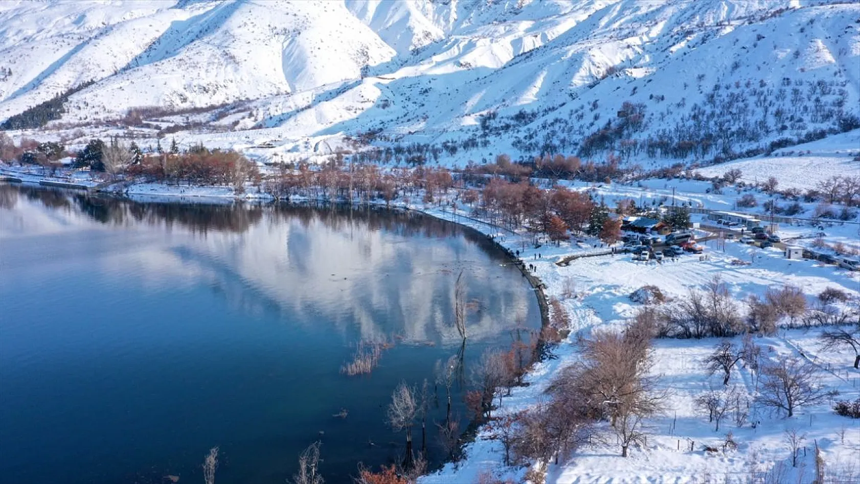 Hazar Gölü havadan görüntülendi