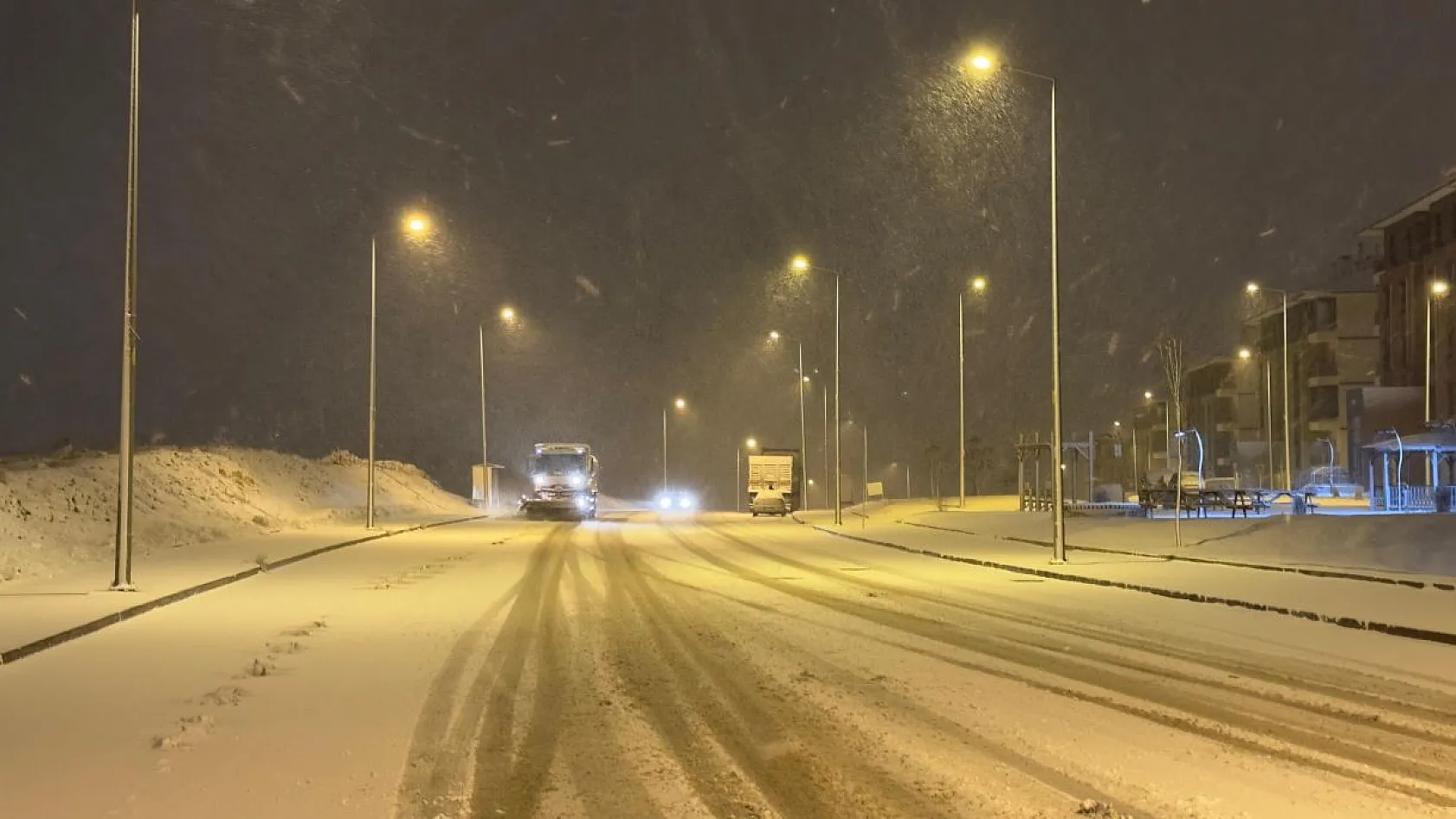 Elazığ'da karla mücadele seferberliği