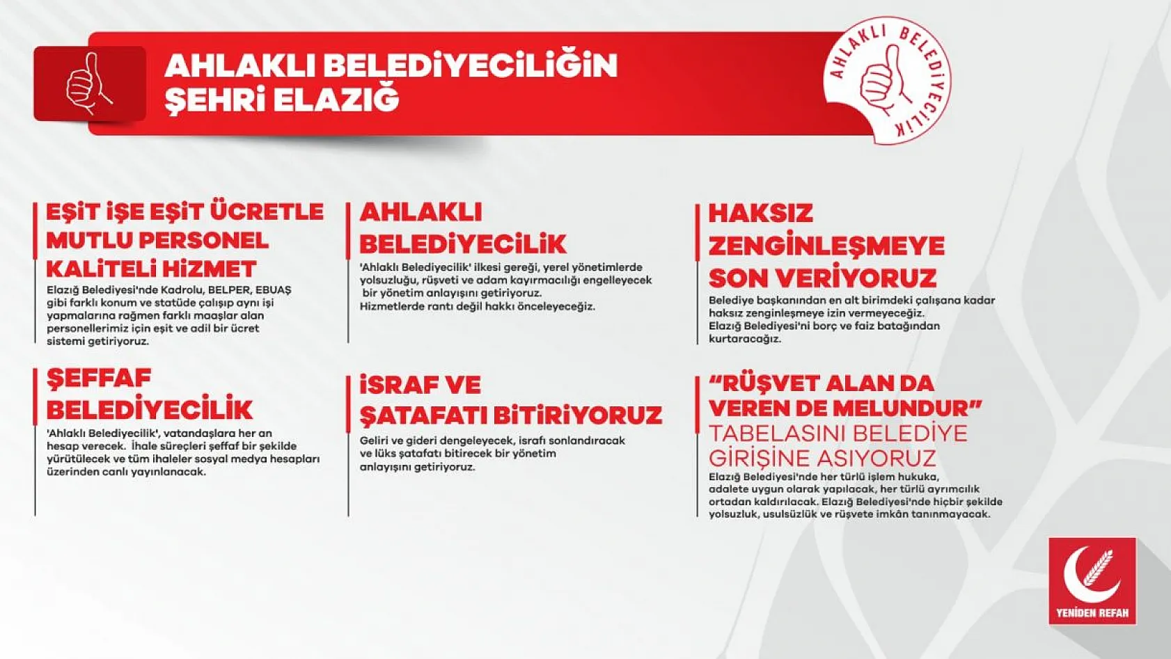 Yeniden Refah Partisi adayı Faruk Septioğlu'nun projeleri