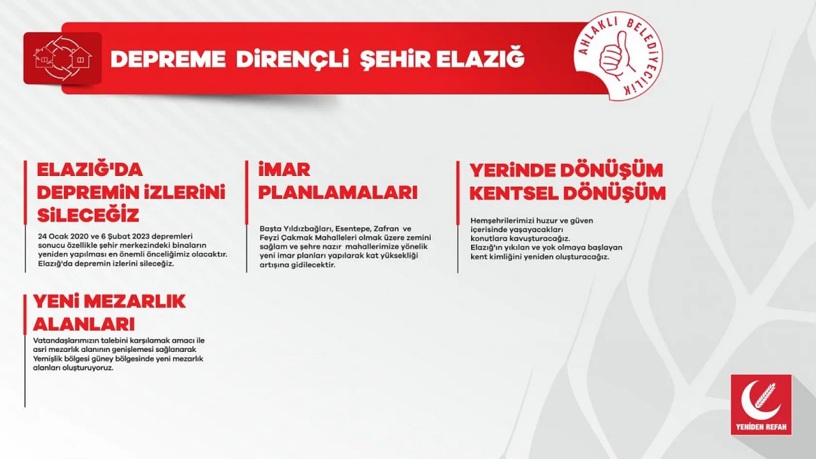 Yeniden Refah Partisi adayı Faruk Septioğlu'nun projeleri