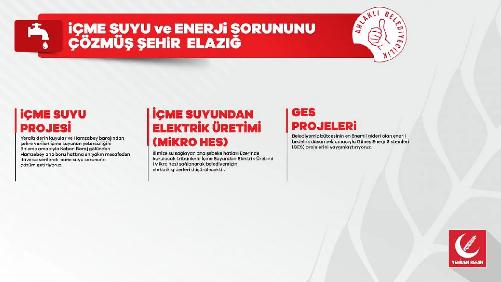 Yeniden Refah Partisi adayı Faruk Septioğlu'nun projeleri