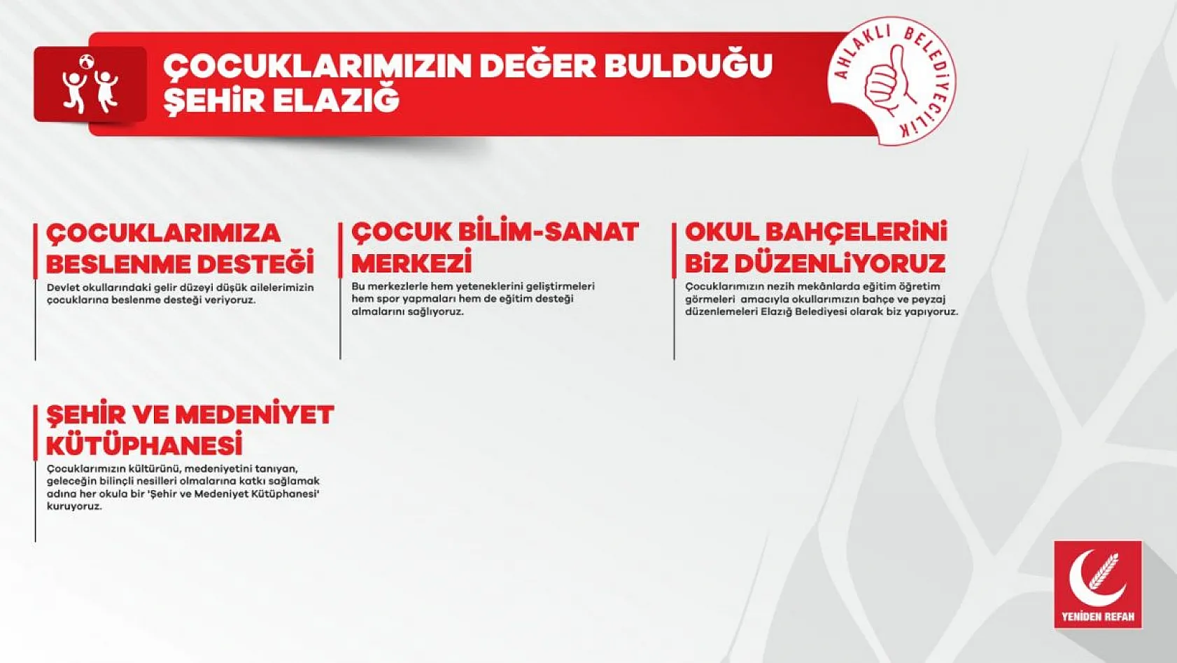 Yeniden Refah Partisi adayı Faruk Septioğlu'nun projeleri