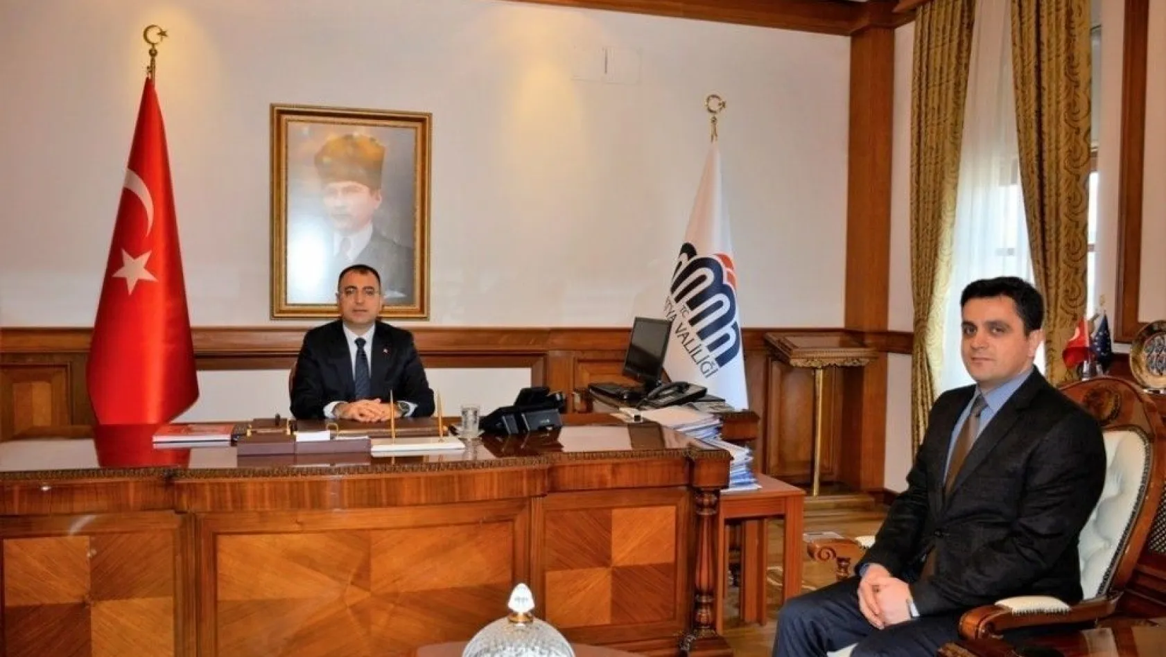 DHMİ Malatya Havalimanı yeni müdürü Aladağ, Vali Toprak'ı ziyaret etti
