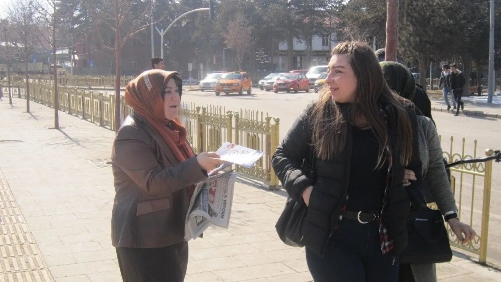 AK kadınlar ev ev gezip referandumu anlatıyor
