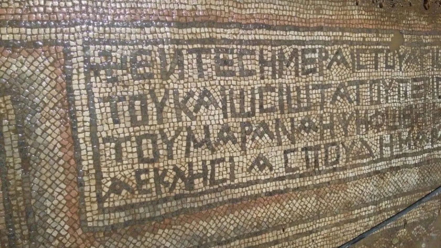 Bahçede çalışırken Roma dönemine ait mozaik buldu
