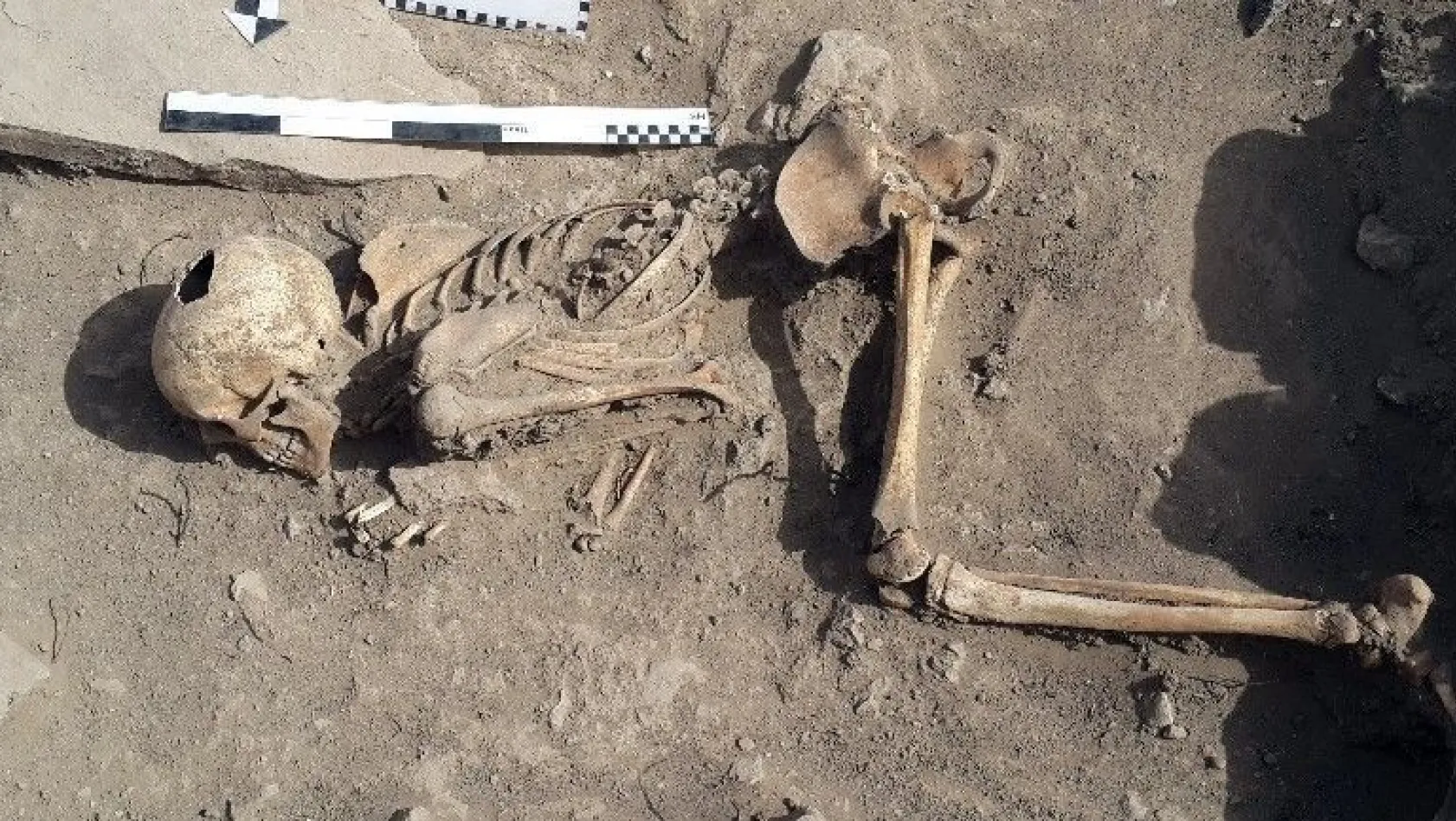 Harput kazılarında insan iskeleti bulundu