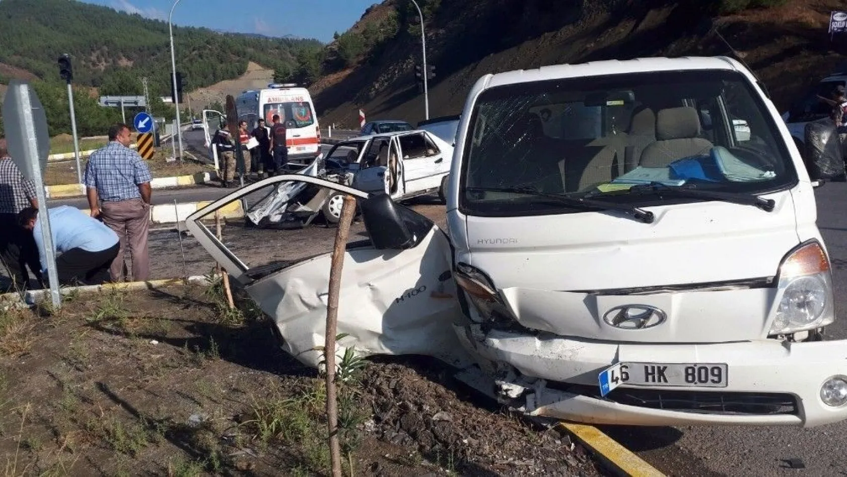 Kahramanmaraş'ta trafik kazası: 1'i ağır 9 yaralı
