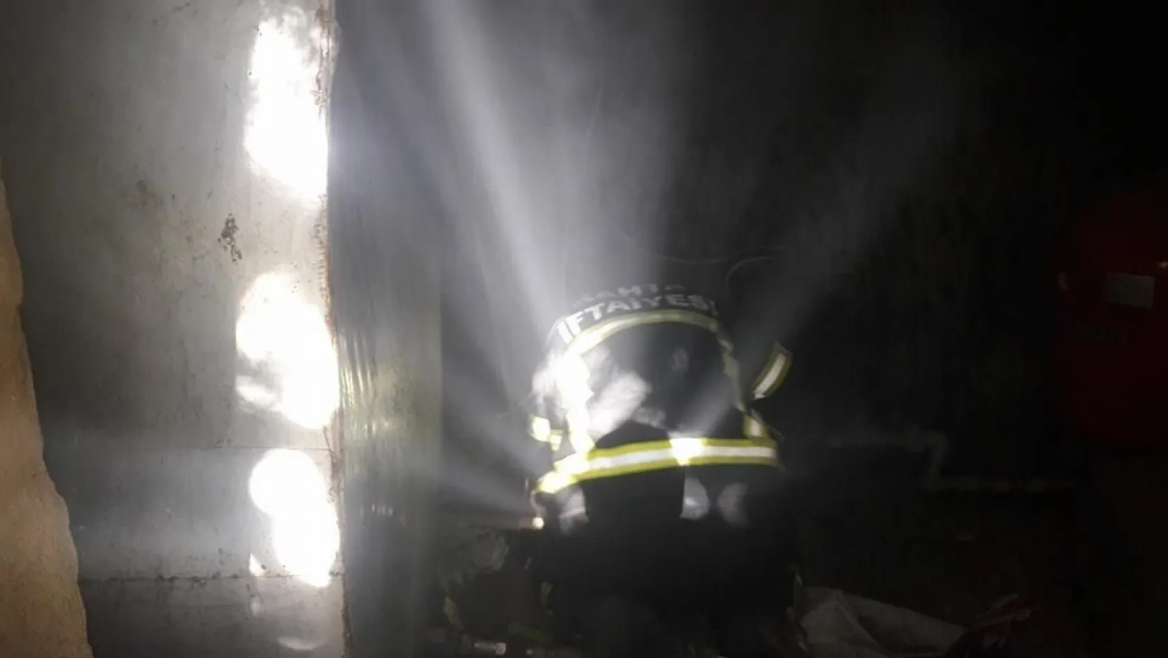 Yangında yavru köpekleri itfaiye ekipleri kurtardı
