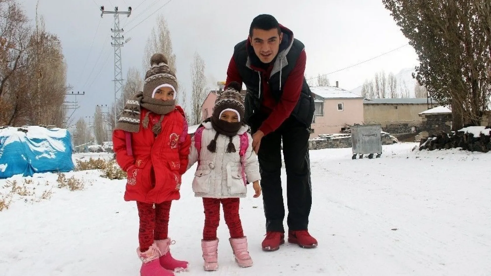 Erzurum'da kar yağışı
