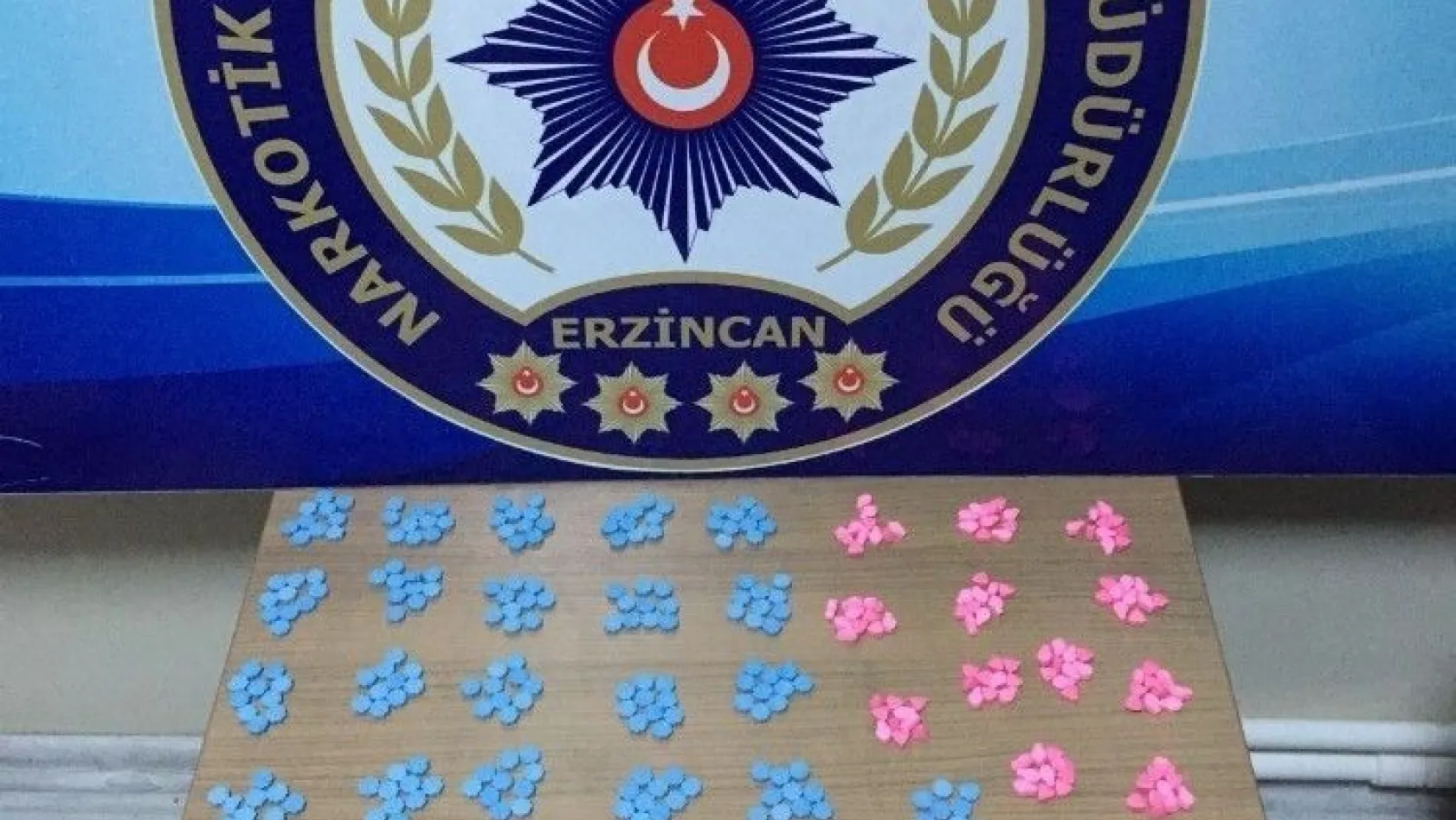 Erzincan'da 592 adet uyuşturucu hap ele geçirildi
