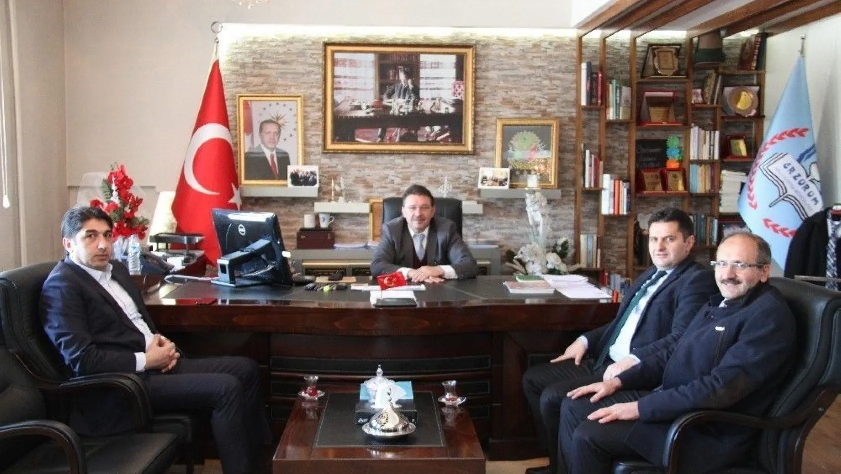 Yeşilay Cemiyeti Erzurum Şube Başkanı Salih Kaygusuz'dan Yıldız'a ziyaret
