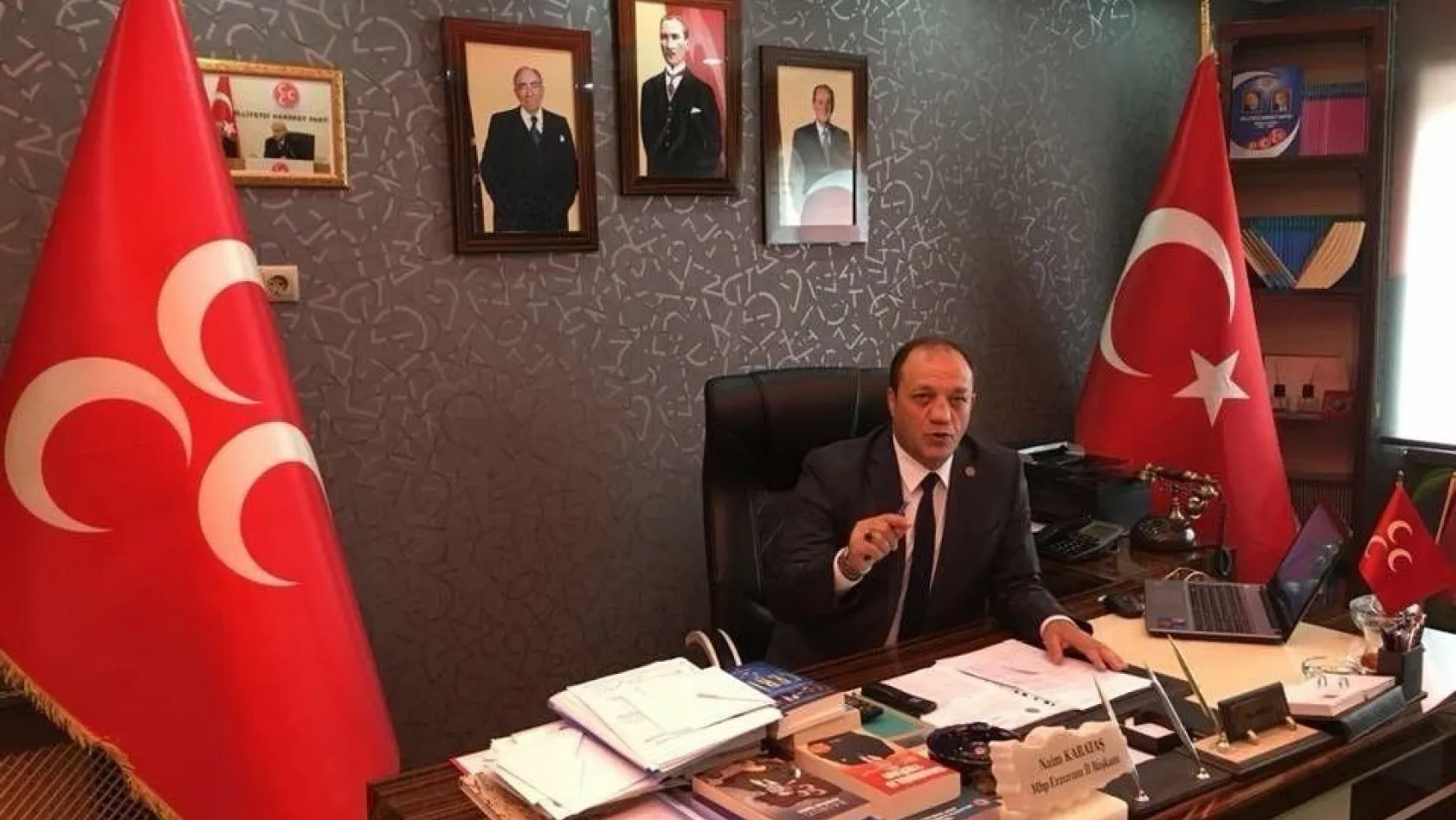 MHP İl Başkanı Karataş'tan şehitlerimize taziye
