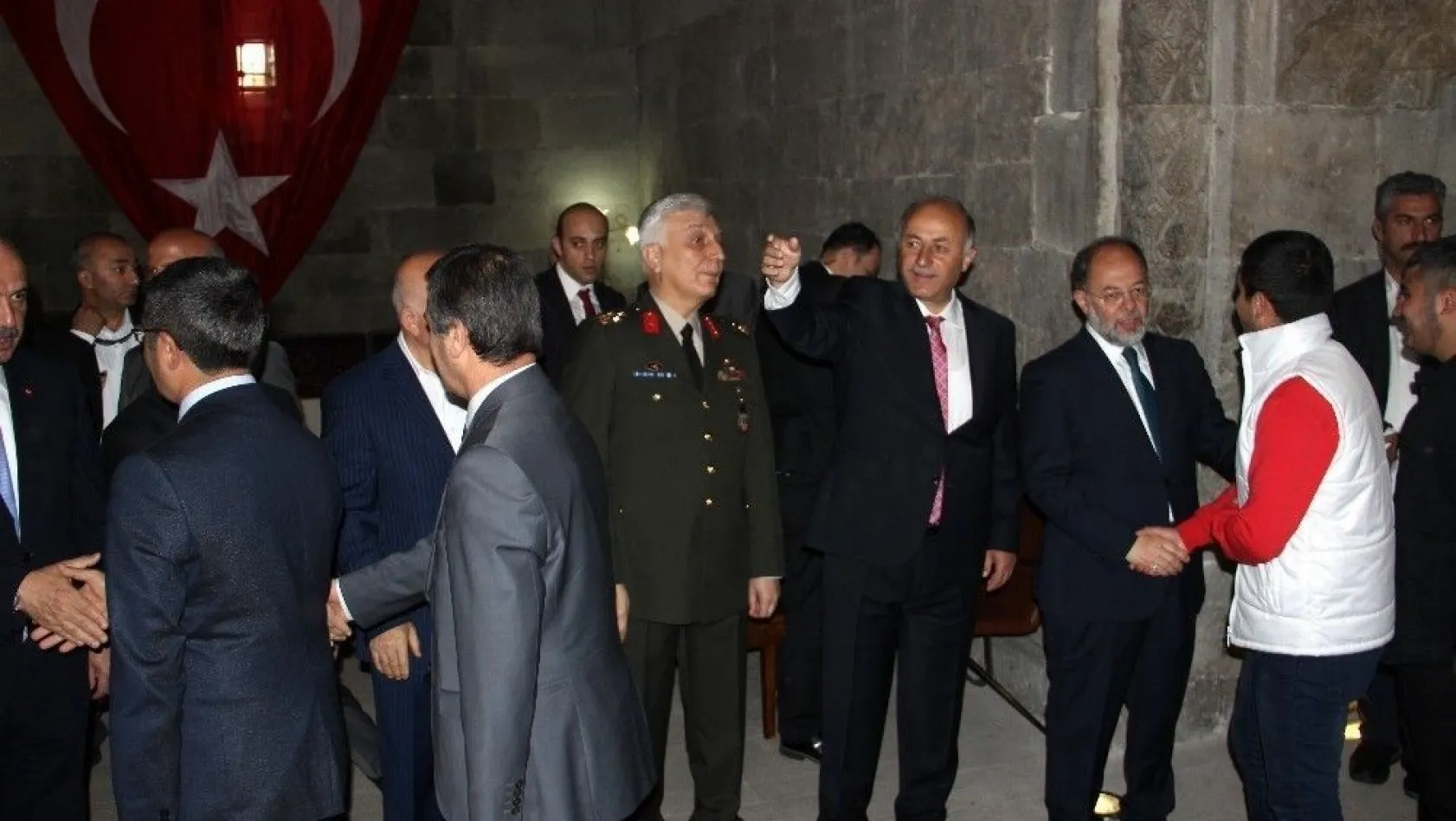 Erzurum'da tarihi medresede bayramlaşma töreni
