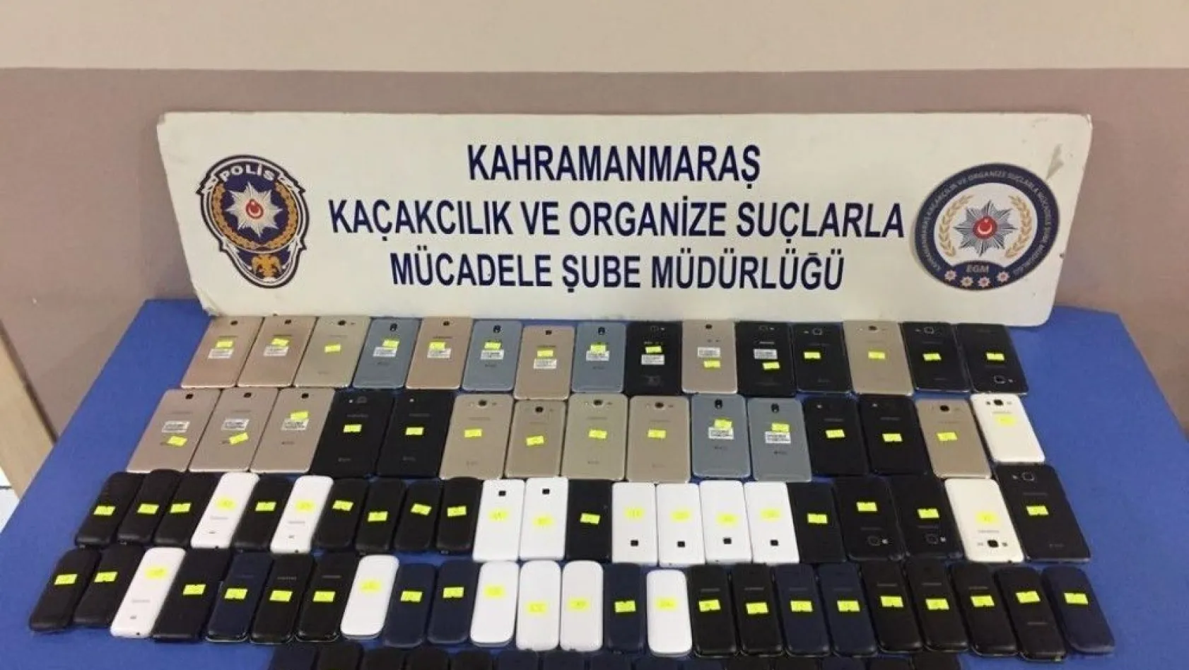 Kahramanmaraş'ta 91 adet kaçak telefon ele geçirildi
