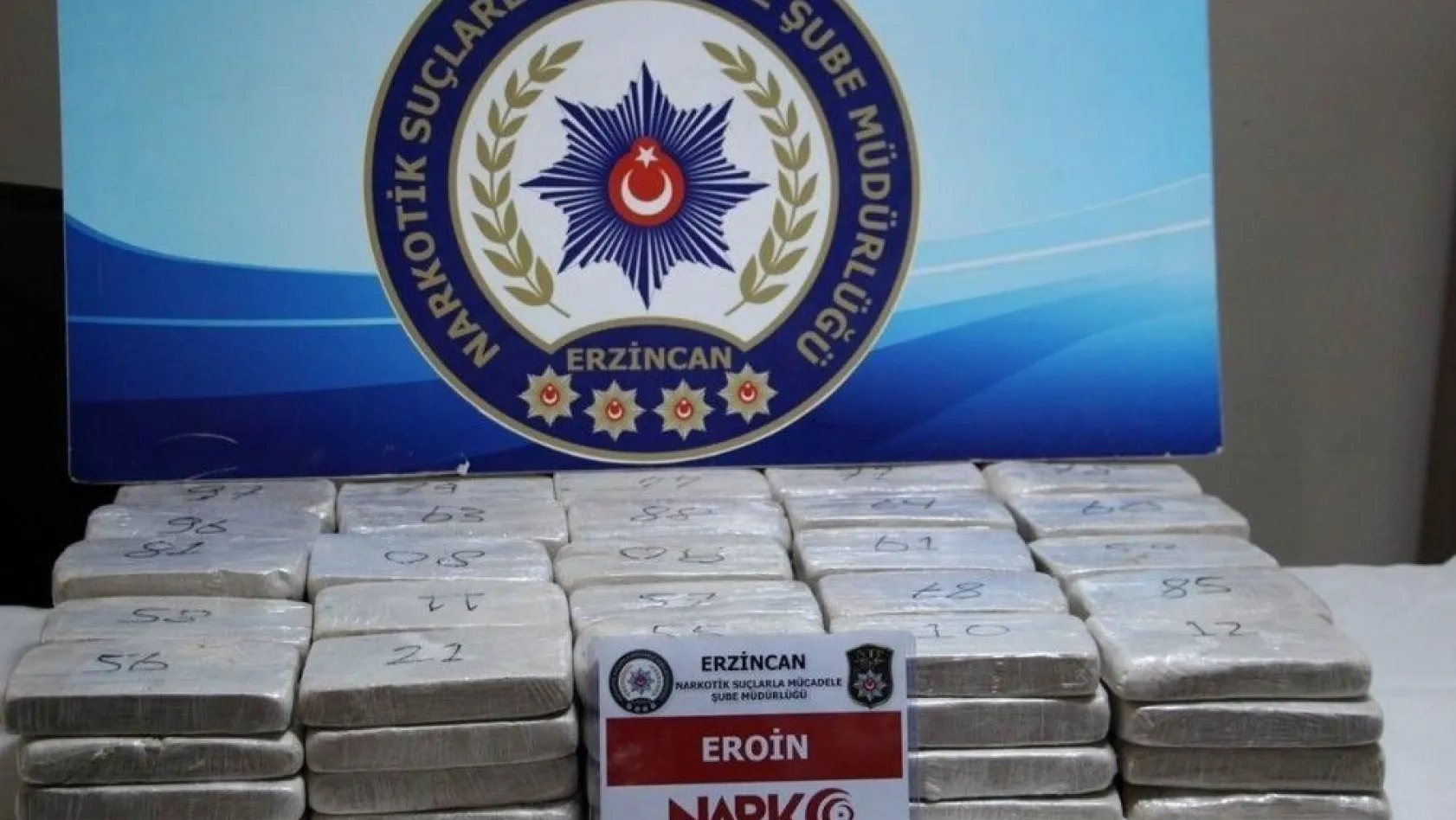 Erzincan'da 51 kilo 193 gram eroin ele geçirildi
