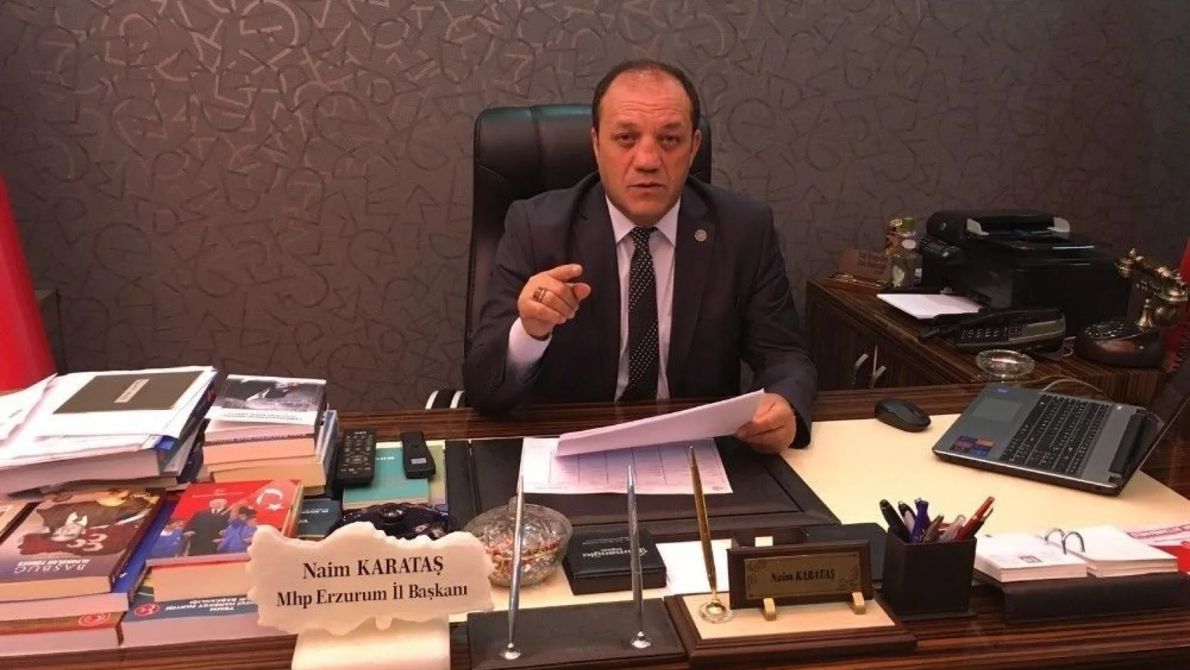 MHP Erzurum İl Başkanı Karataş: 'Döktükleri kanda çırpına çırpına boğulacaklardır'
