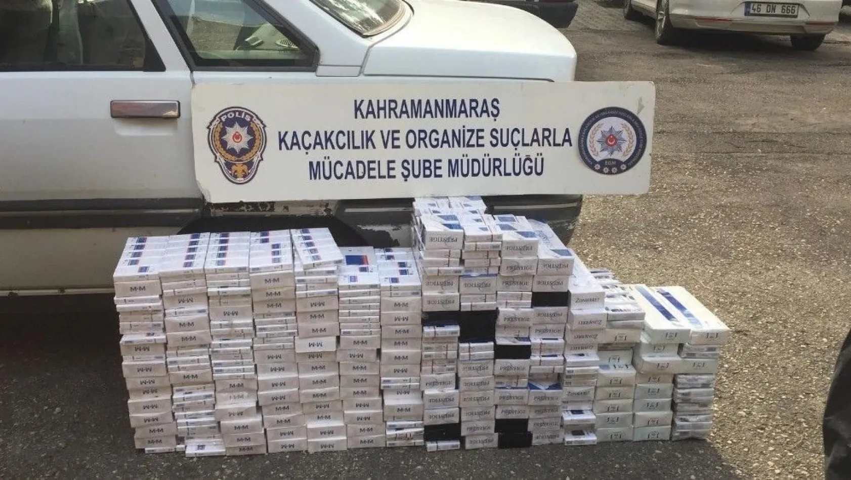 Kahramanmaraş'ta bin 860 paket kaçak sigara ele geçirildi
