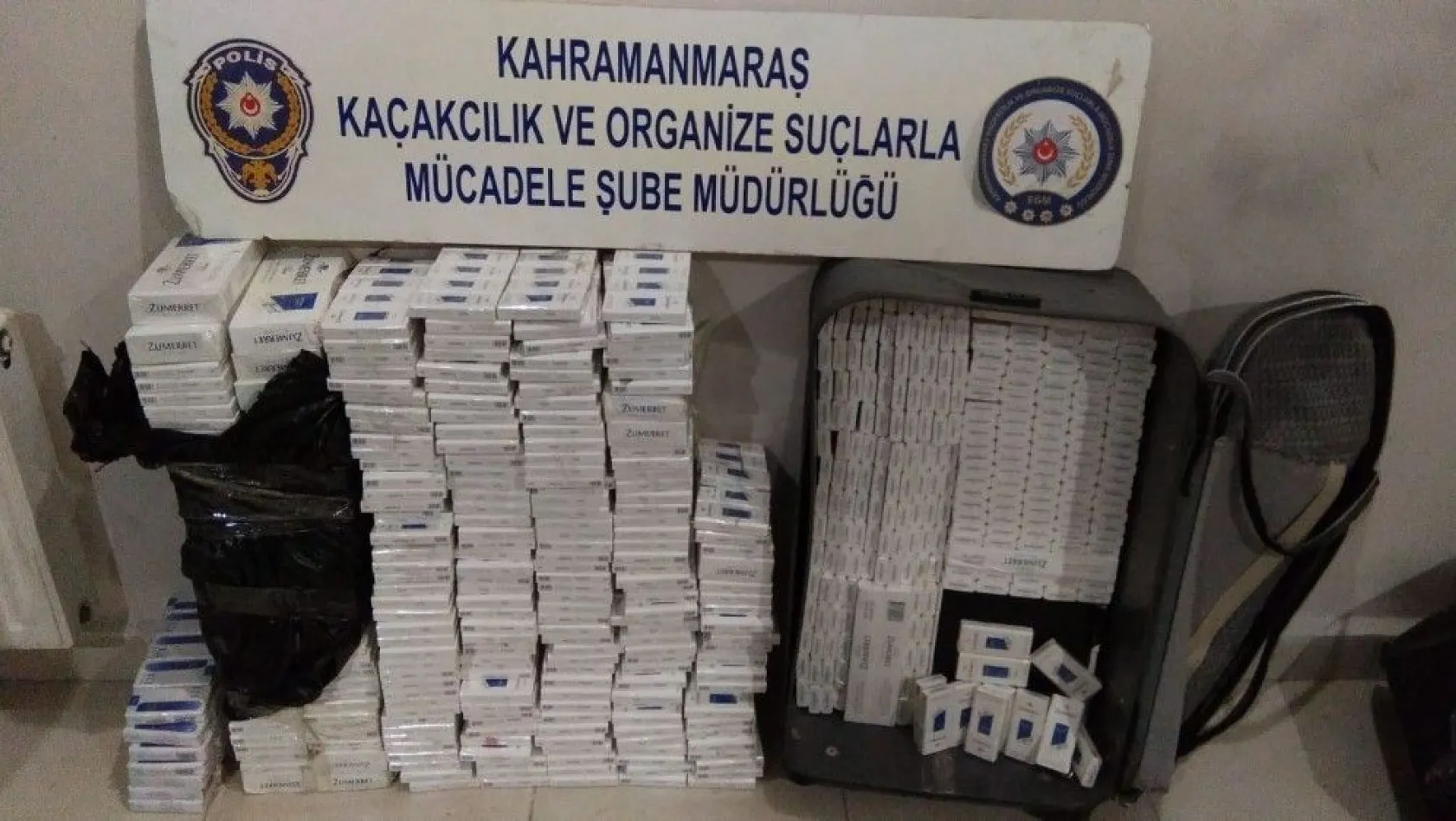 Kahramanmaraş'ta bin 860 paket kaçak sigara ele geçirildi
