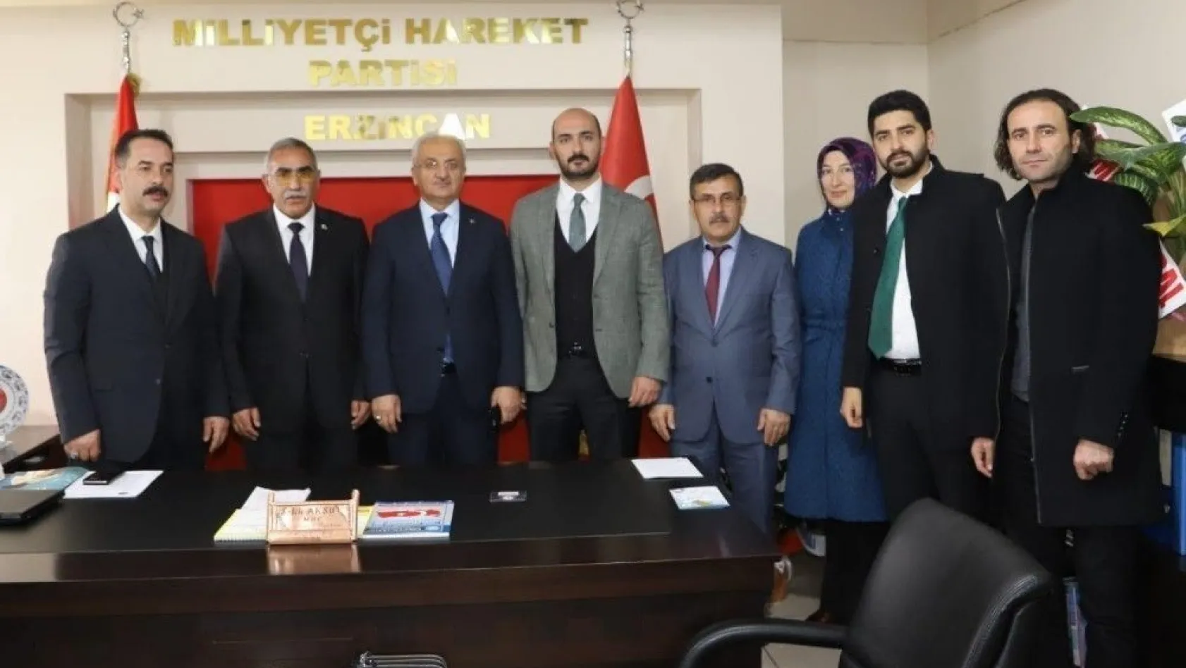 MHP İl Başkanı Salih Aksu'ya Hayırlı Olsun Ziyareti
