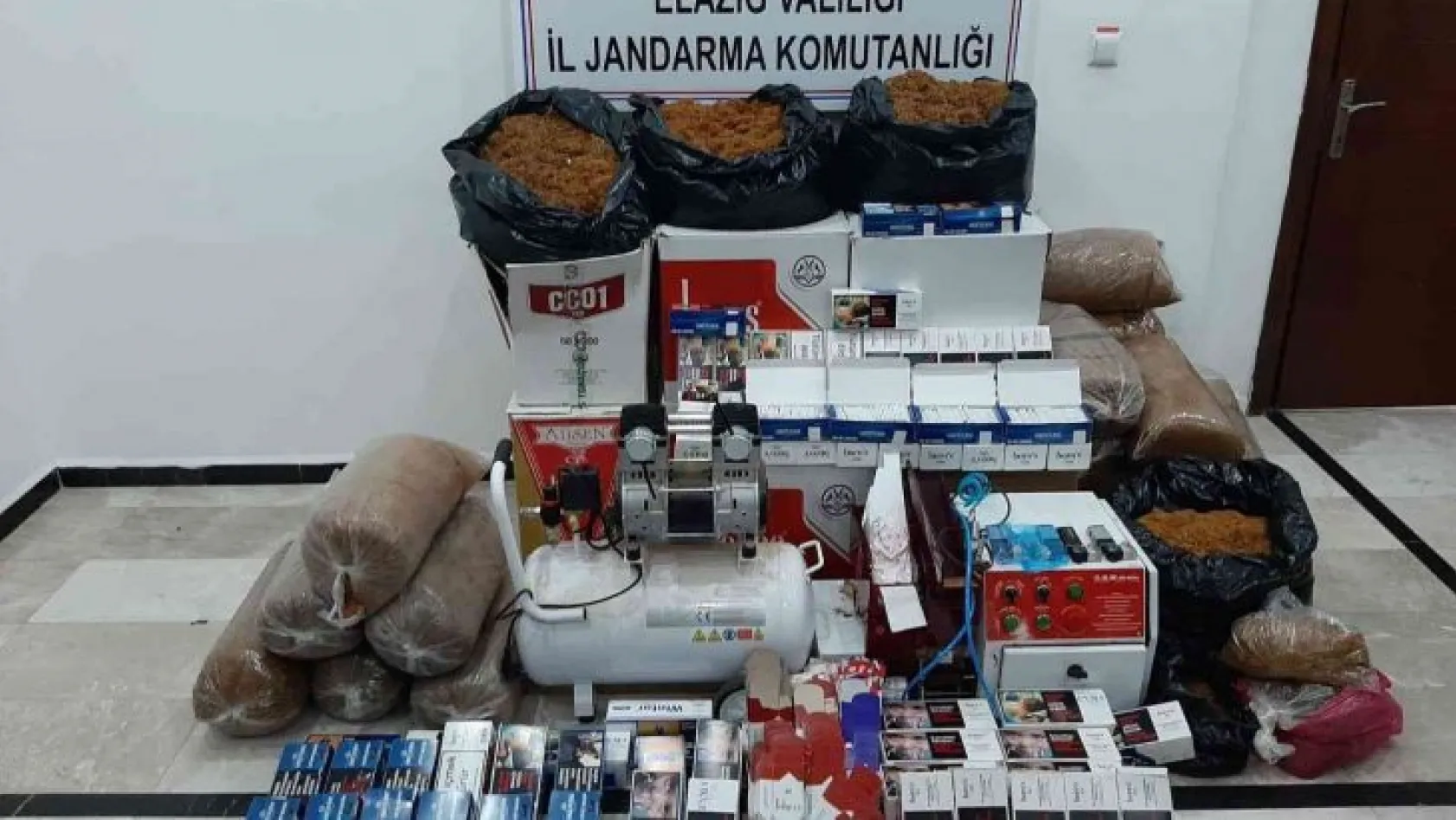 Elazığ'da kaçak tütün operasyonu
