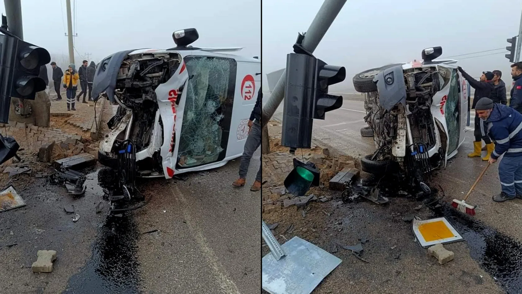 Elazığ'da ambulans kazası