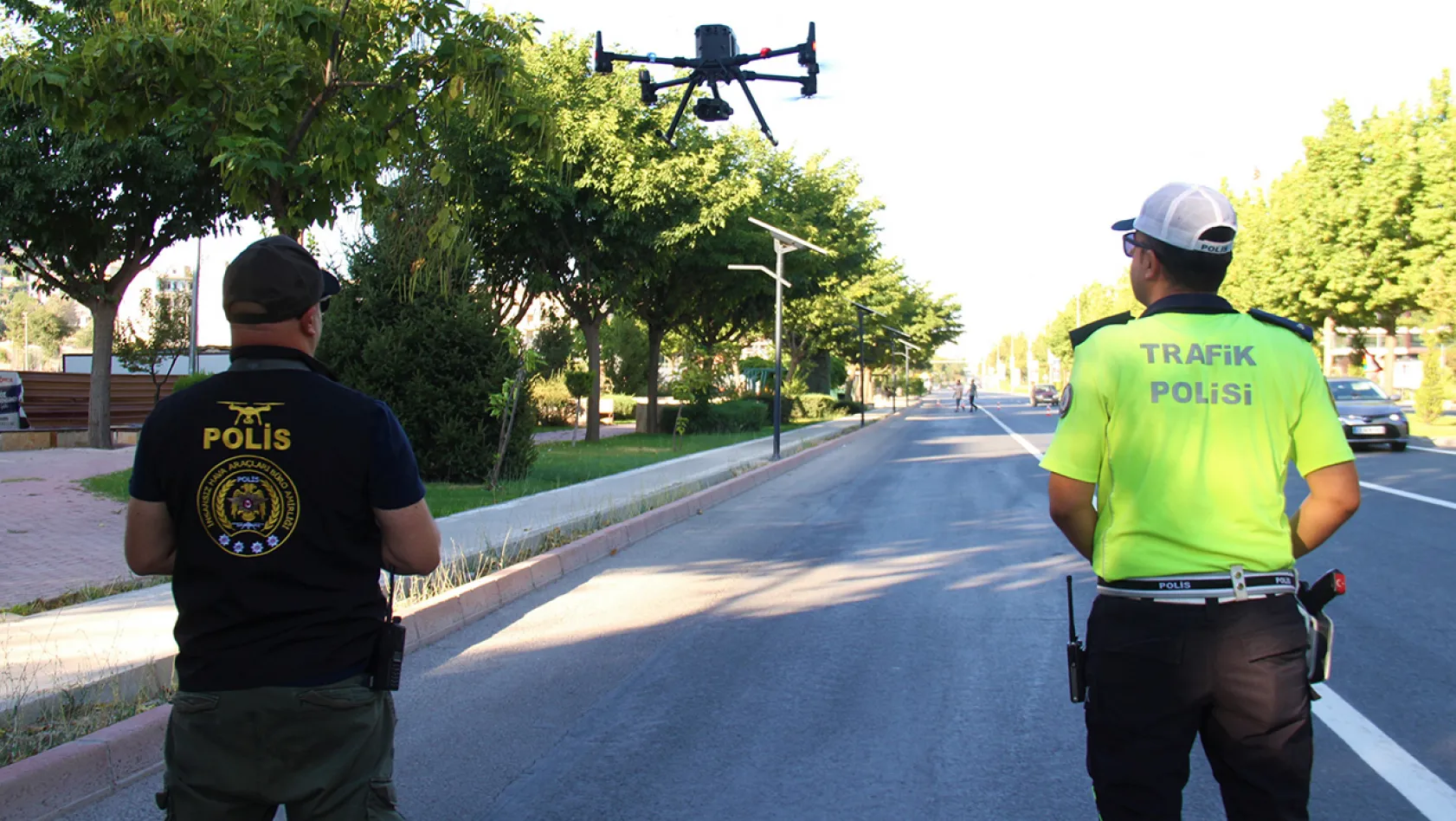 Elazığ'da drone destekli trafik denetimi