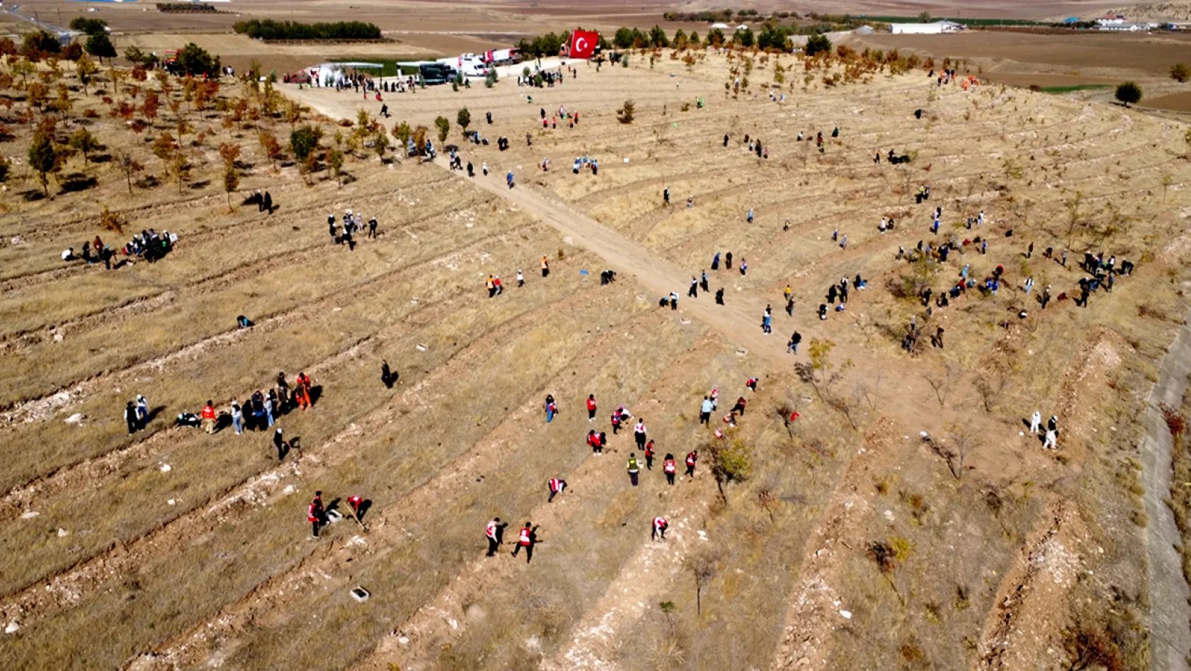Elazığ'da fidanlar toprakla buluştu