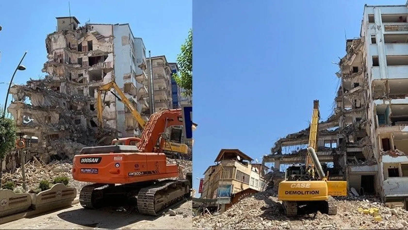 Elazığ'da yıkım çalışmaları devam ediyor