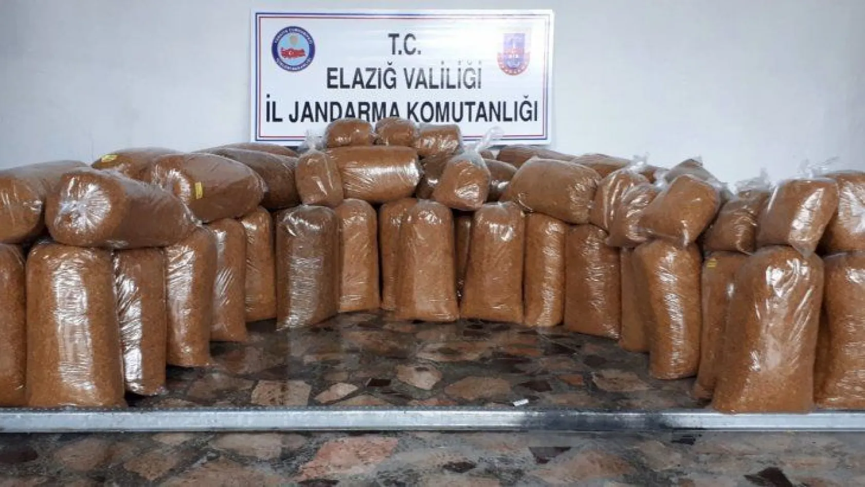 Elazığ'da 328 kilogram kaçak tütün ele geçirildi