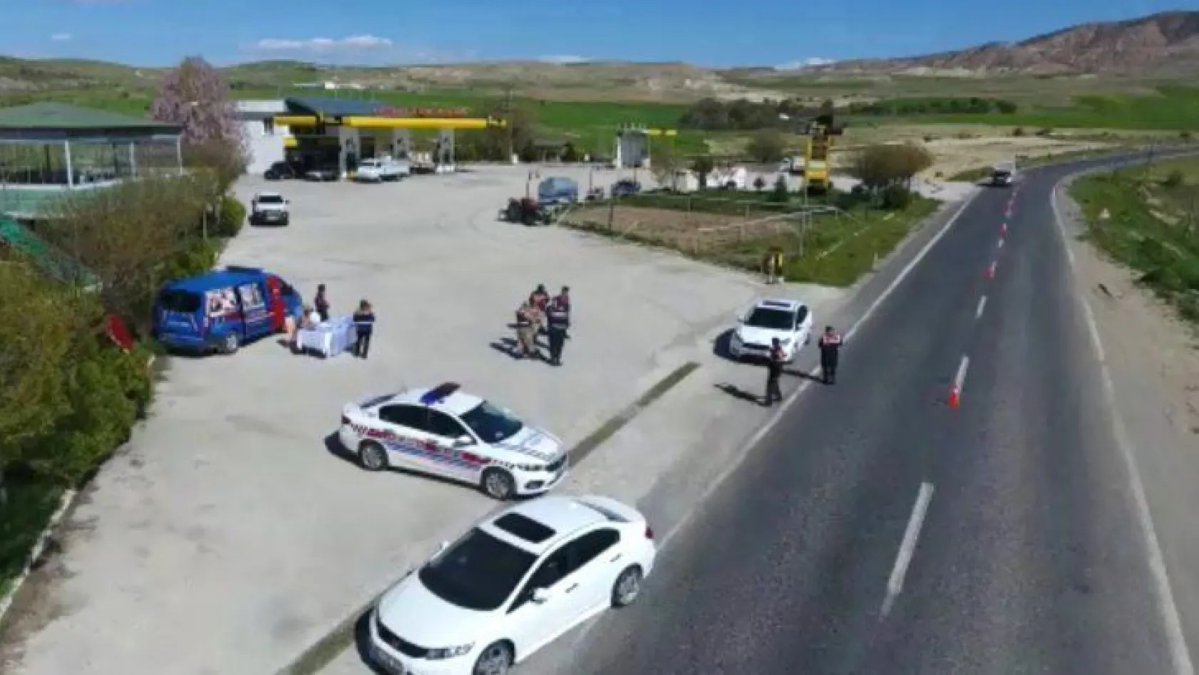 Elazığ'da drone destekli trafik uygulaması