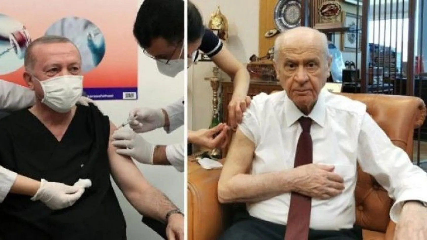 Erdoğan, Bahçeli ve Akşener koronavirüs aşısı yaptırdı! Kılıçdaroğlu'nun ise bir şartı var
