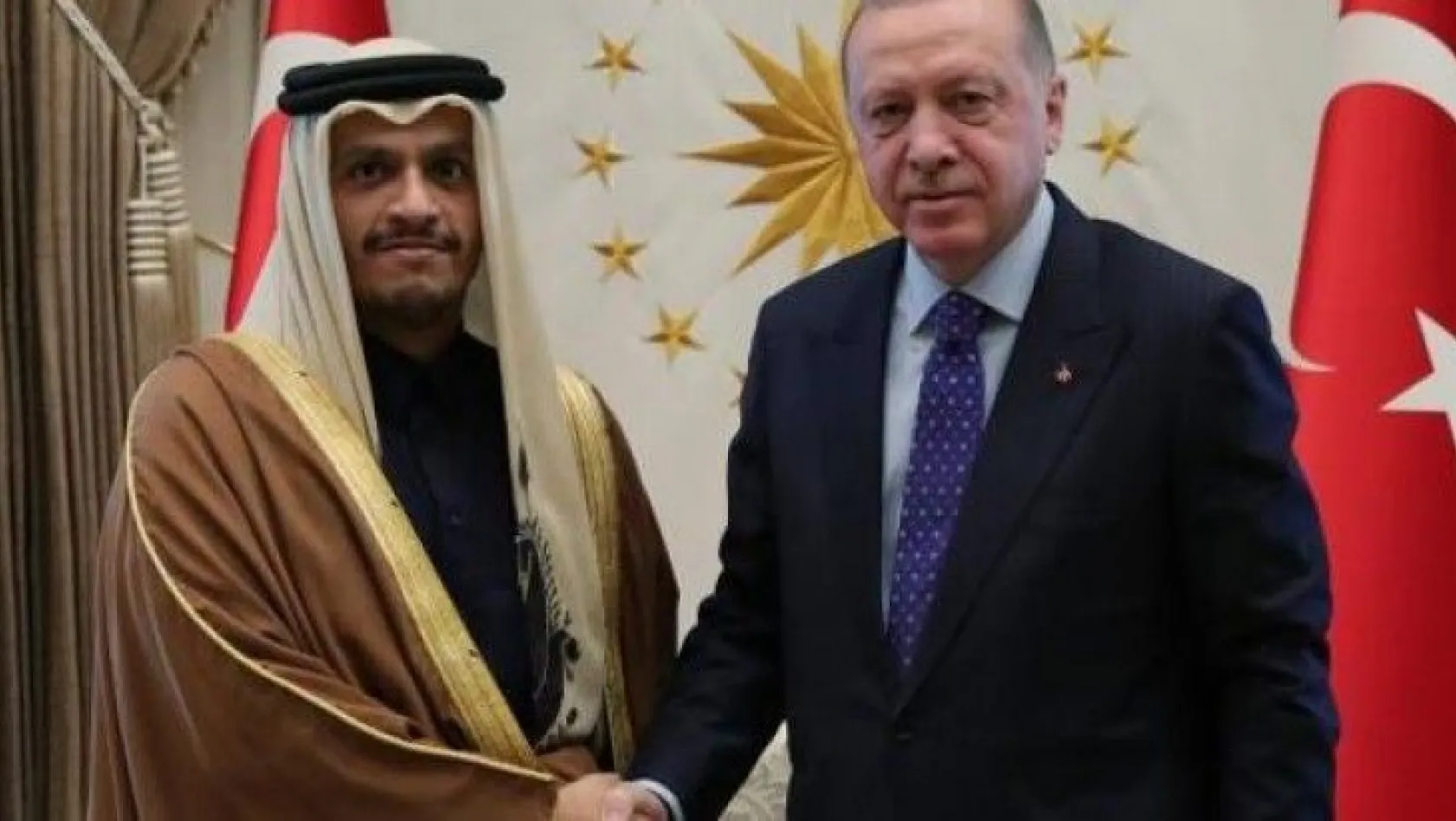 Erdoğan, Katar Dışişleri Bakanı ile görüşüyor