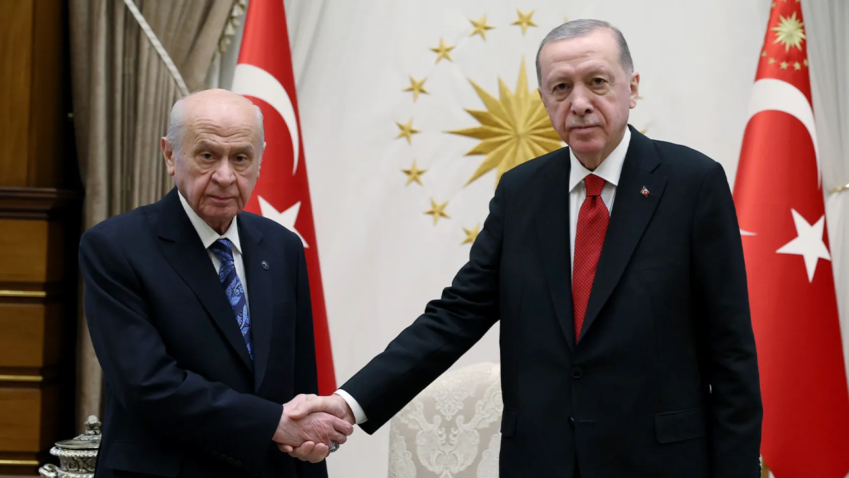 Erdoğan ve Bahçeli Beştepe'de bir araya geldi