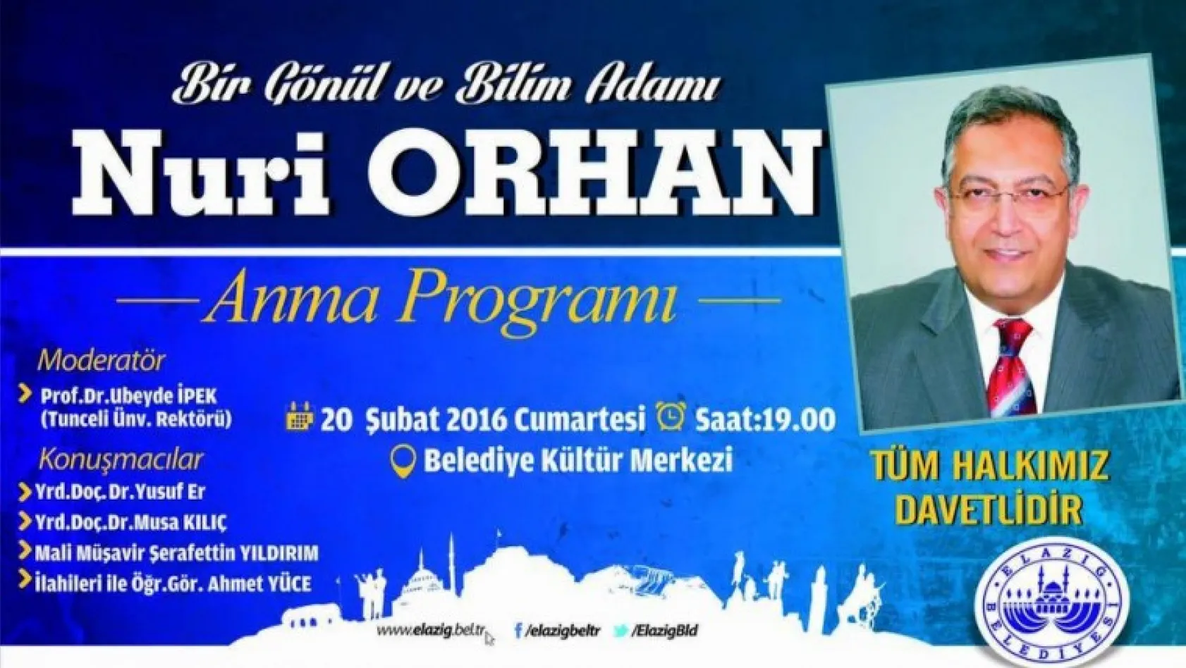 Prof. Dr. Nuri Orhan anılacak