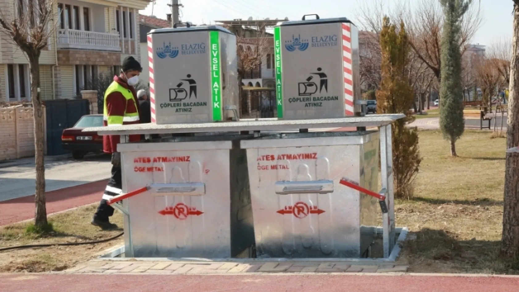 Elazığ'da yer altı çöp konteynerleri yaygınlaşıyor