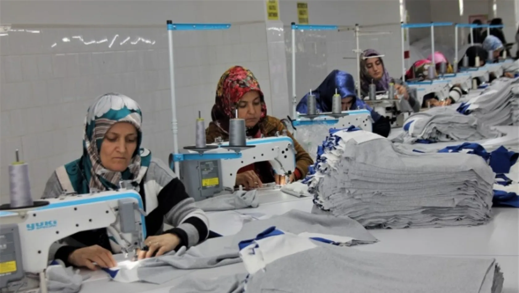 İlçenin kadınları tekstil atölyesi ile ihracata kapı araladı