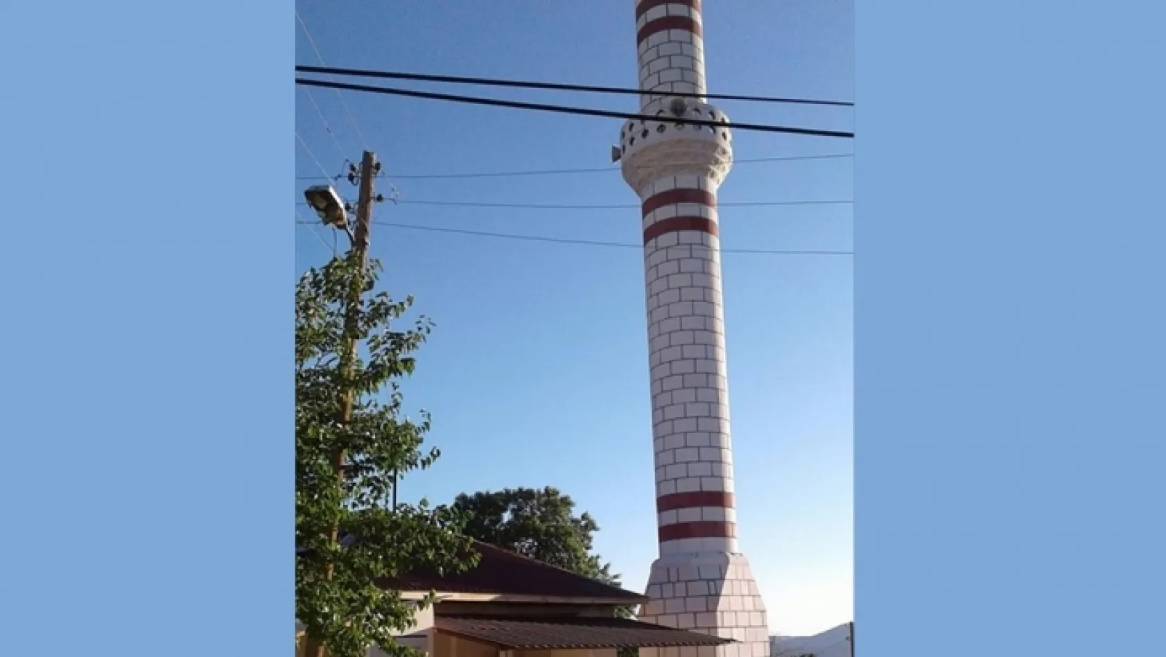40 yıllık camiye minare yapıldı